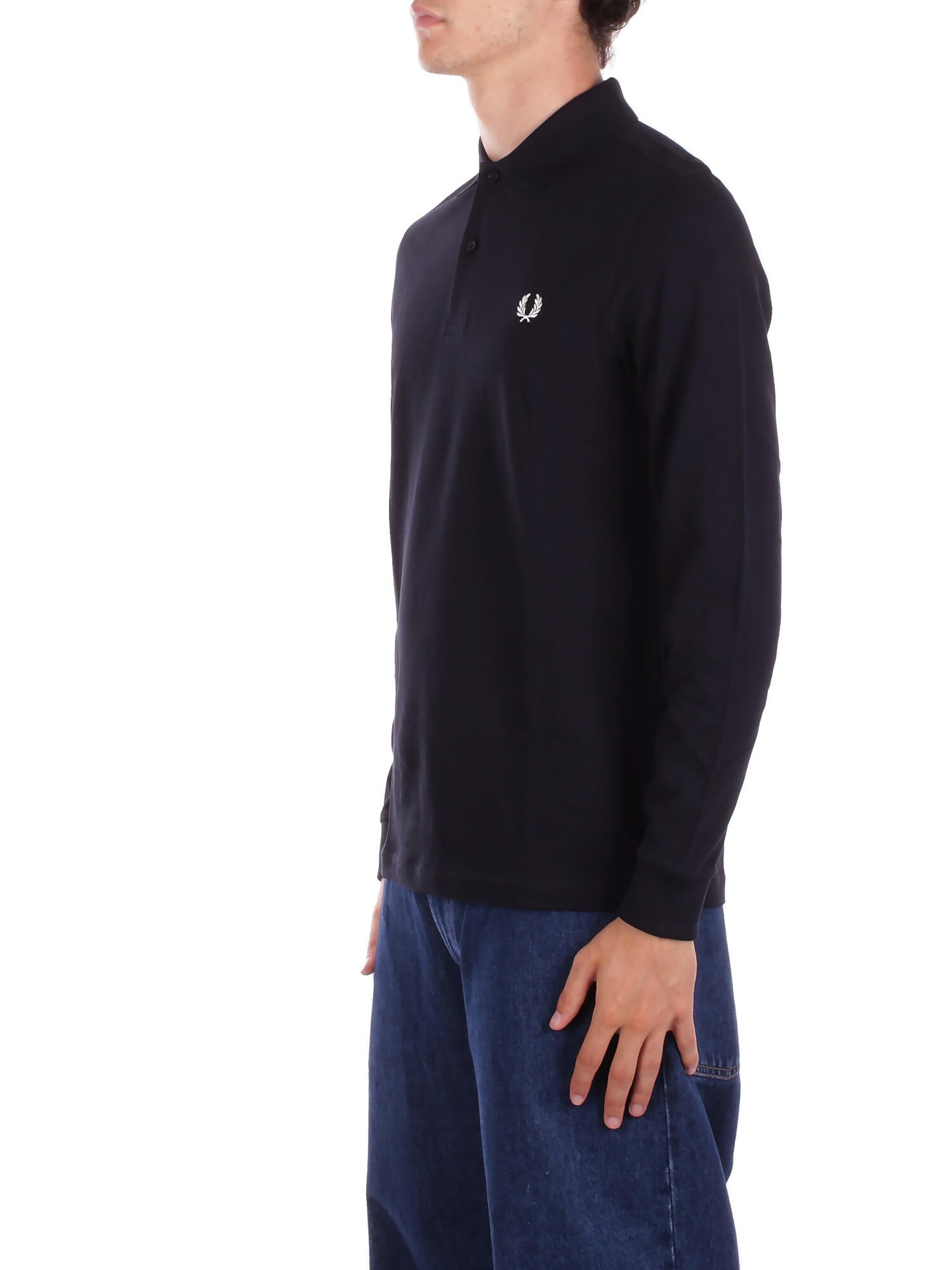 FRED PERRY Uomo Polo M6006 608 Fp long sleeve fred perry shir Navy