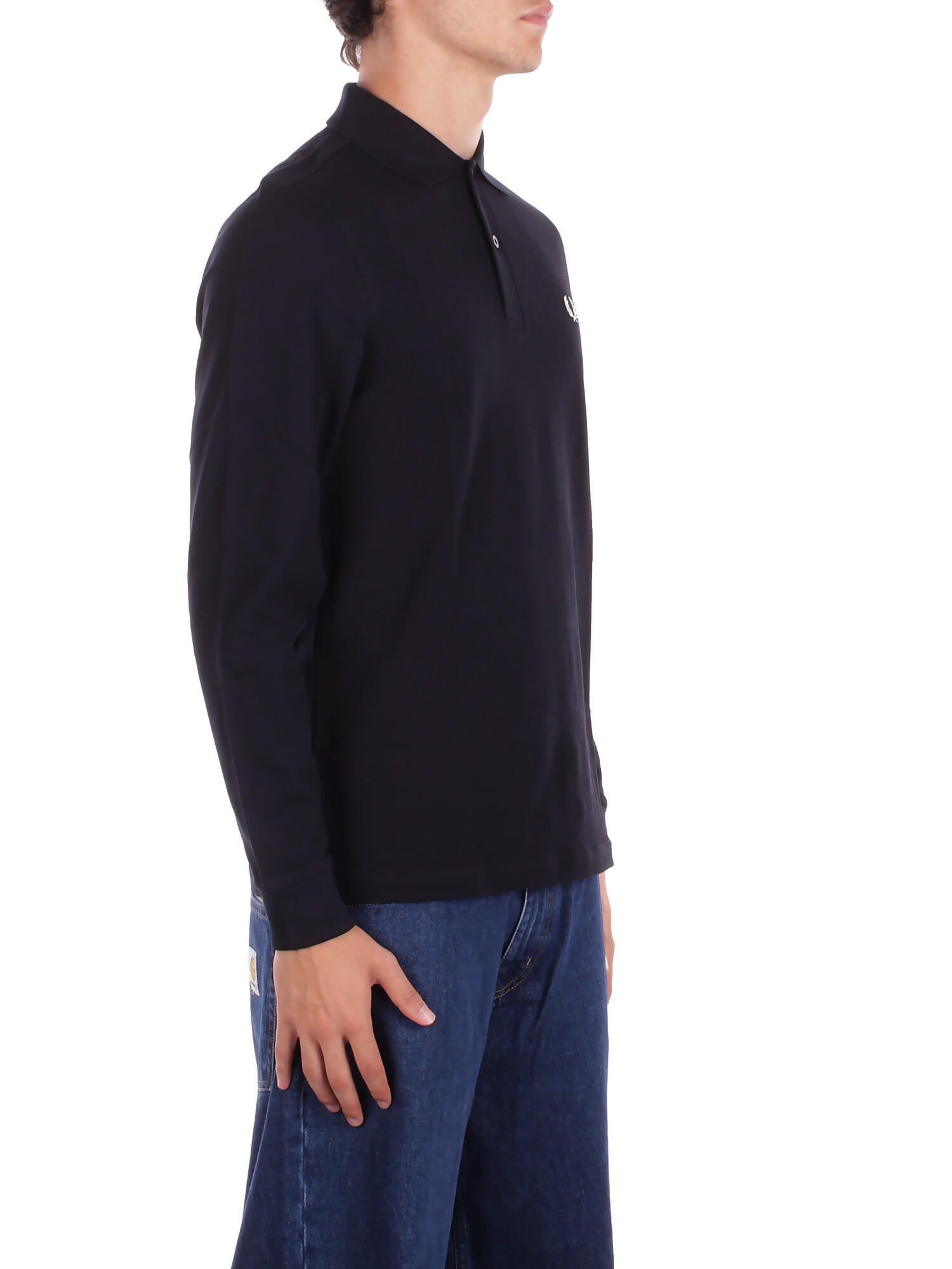 FRED PERRY Uomo Polo M6006 608 Fp long sleeve fred perry shir Navy