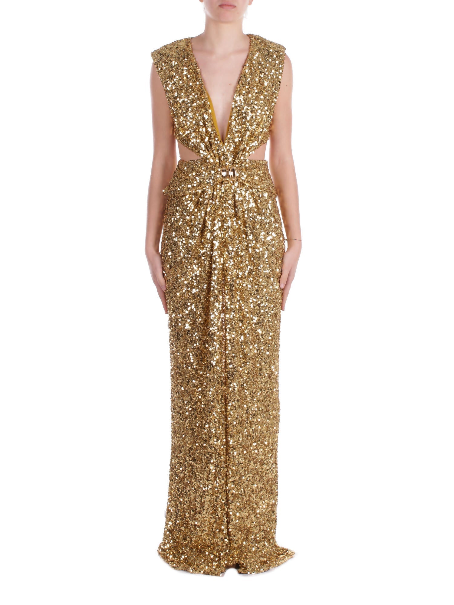 ELISABETTA FRANCHI Donna Abito ABR4852E2 DC6 Elegante Curry