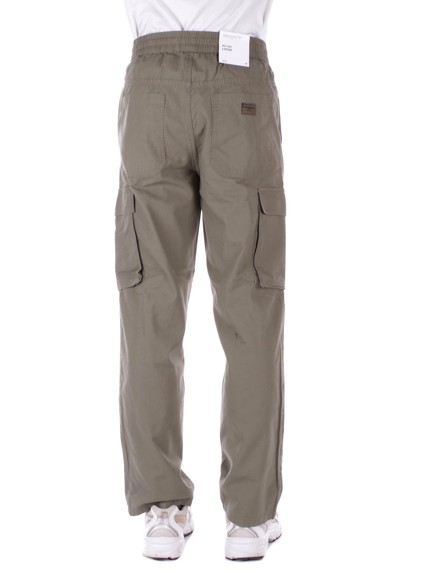 ONLY & SONS Uomo Pantalone 22031866 DEEP LICHEN GREEN Onssinus loose cargo ripstop Verde