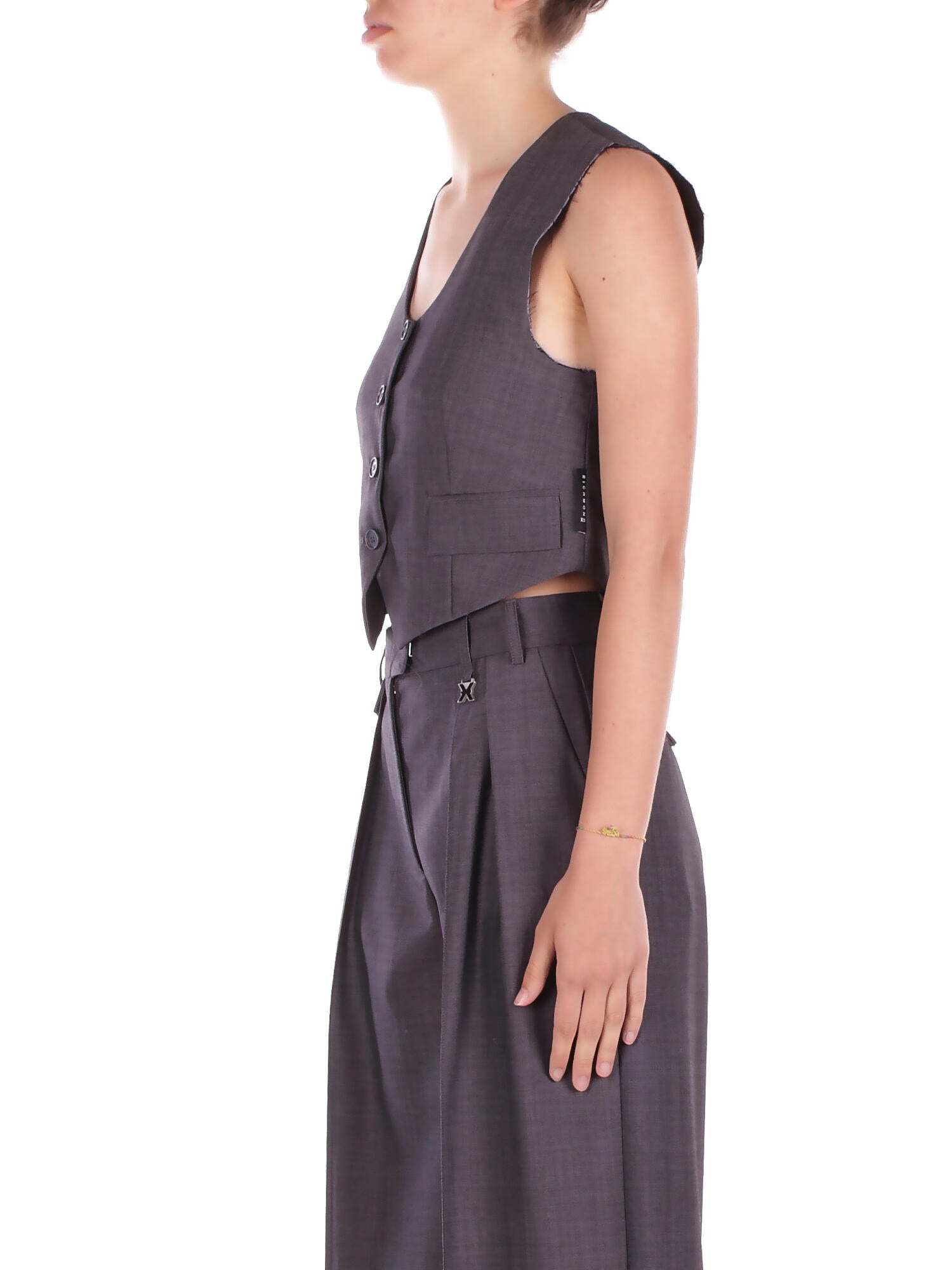 JOHN RICHMOND Donna Gilet UWP25055GT GREY Gilet jacket blesten Grey