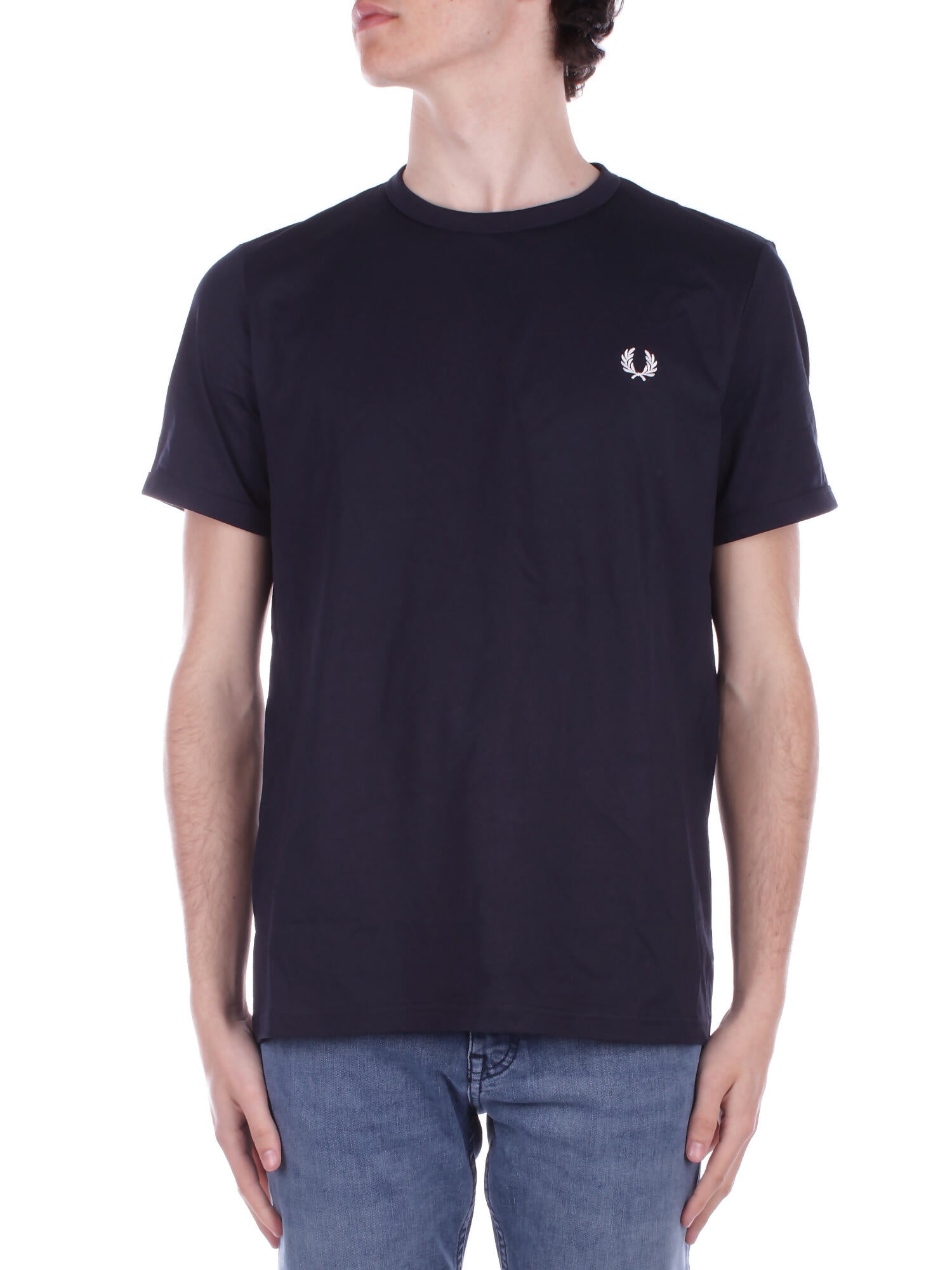 FRED PERRY Uomo T-shirt M3519 608 Fp ringer t-shirt Navy