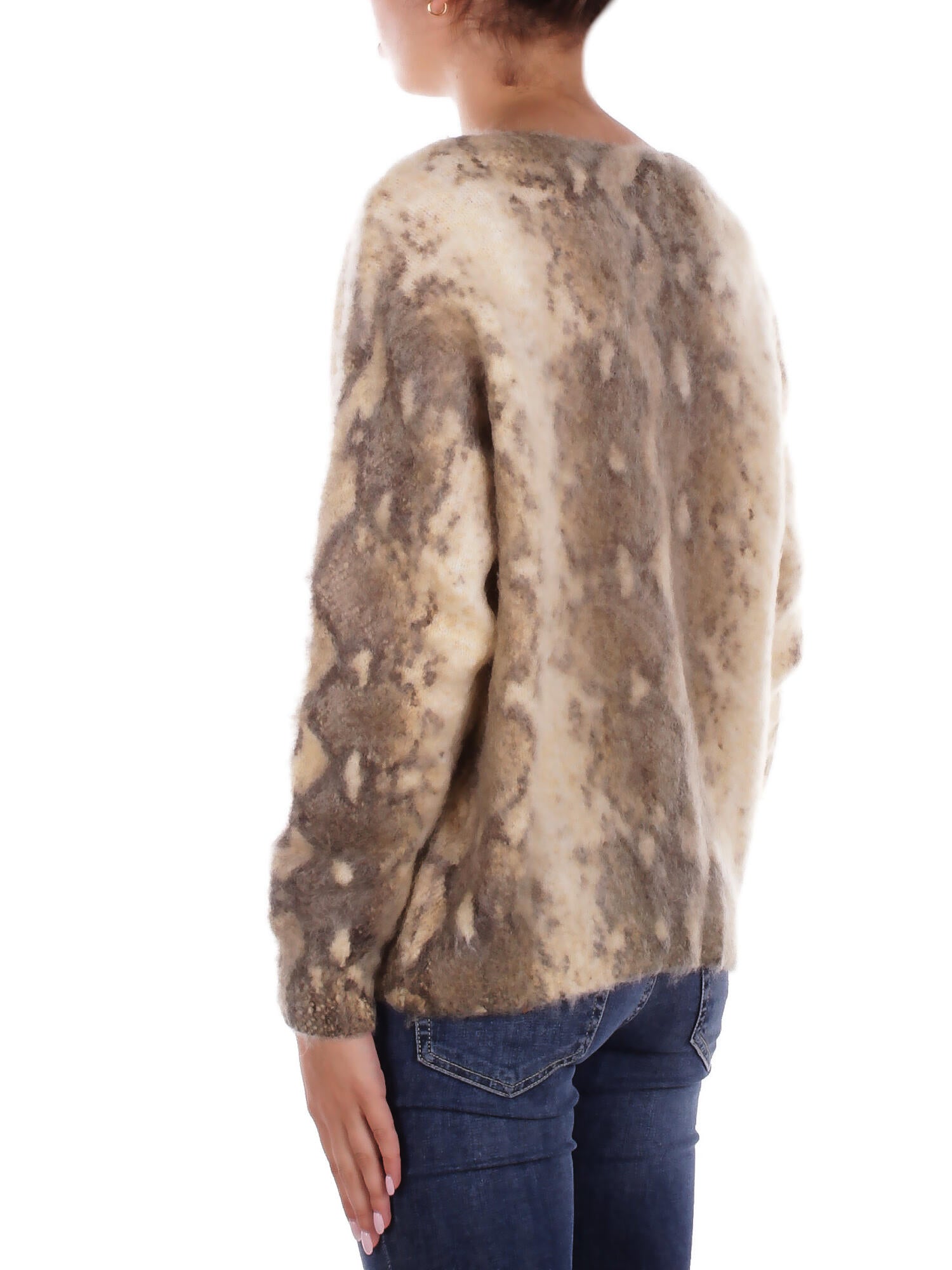 SOLOTRE Donna Maglia M3F0120 FF GREIGE Cardigan Grigio