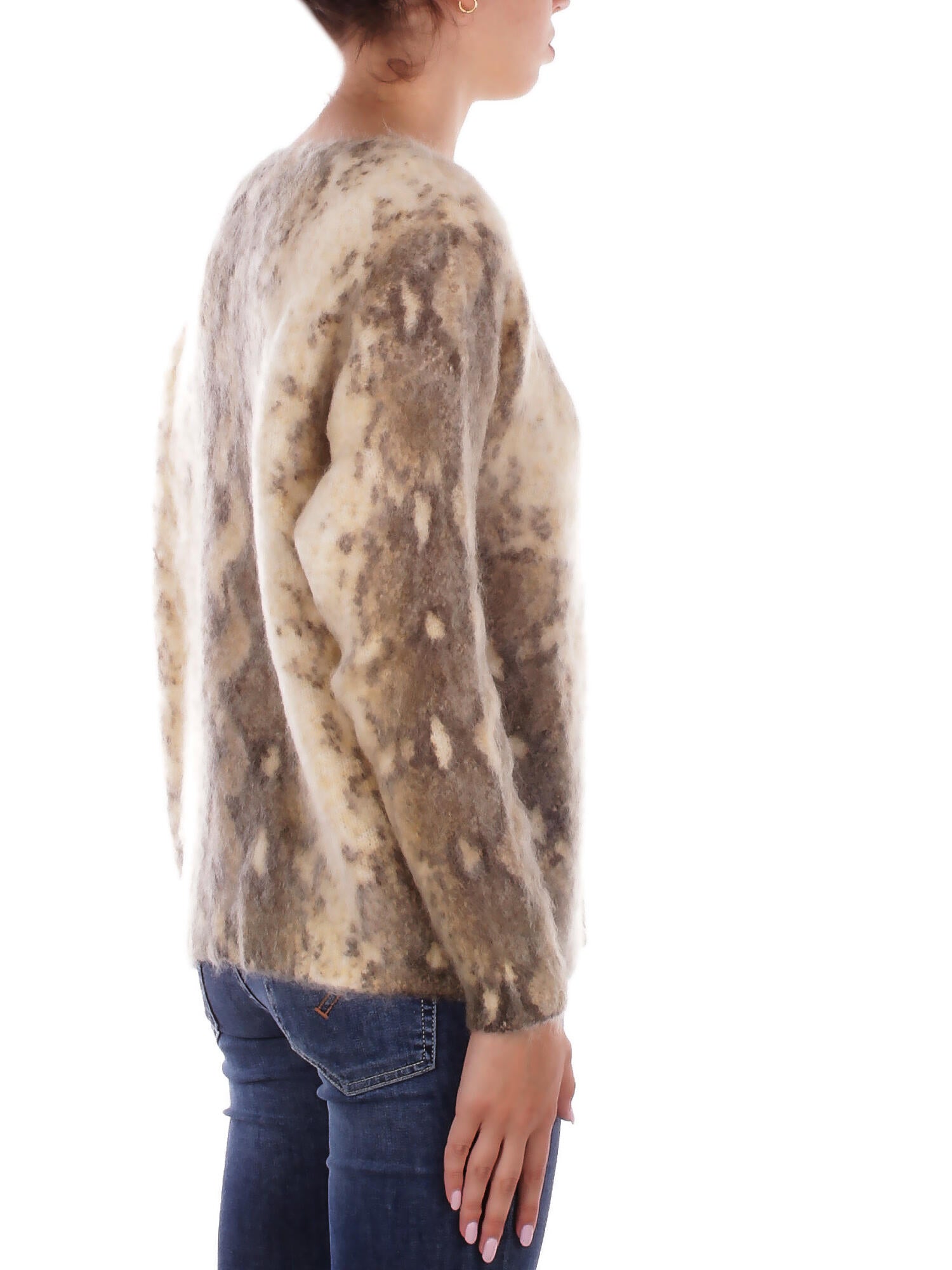 SOLOTRE Donna Maglia M3F0120 FF GREIGE Cardigan Grigio