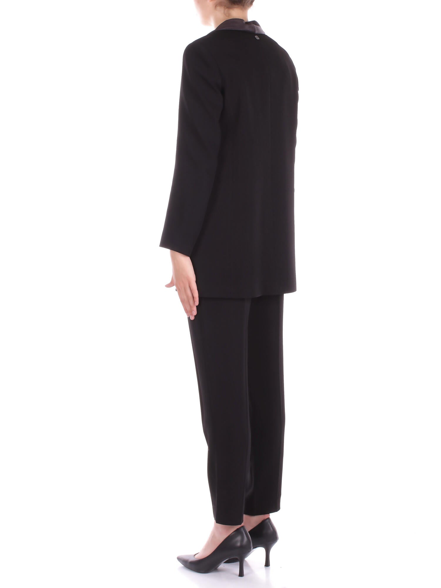 MANILA GRACE Donna Giacca G162VU MA001 Giacca collo scialla Nero