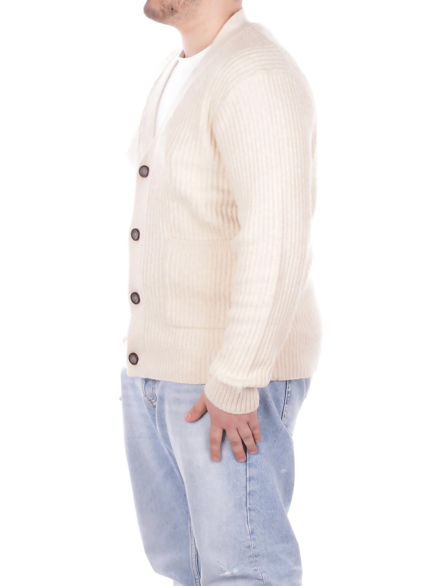 ONLY & SONS Uomo Maglia 22033787 OATMEAL Onsframe rlx cardigan knit Panna