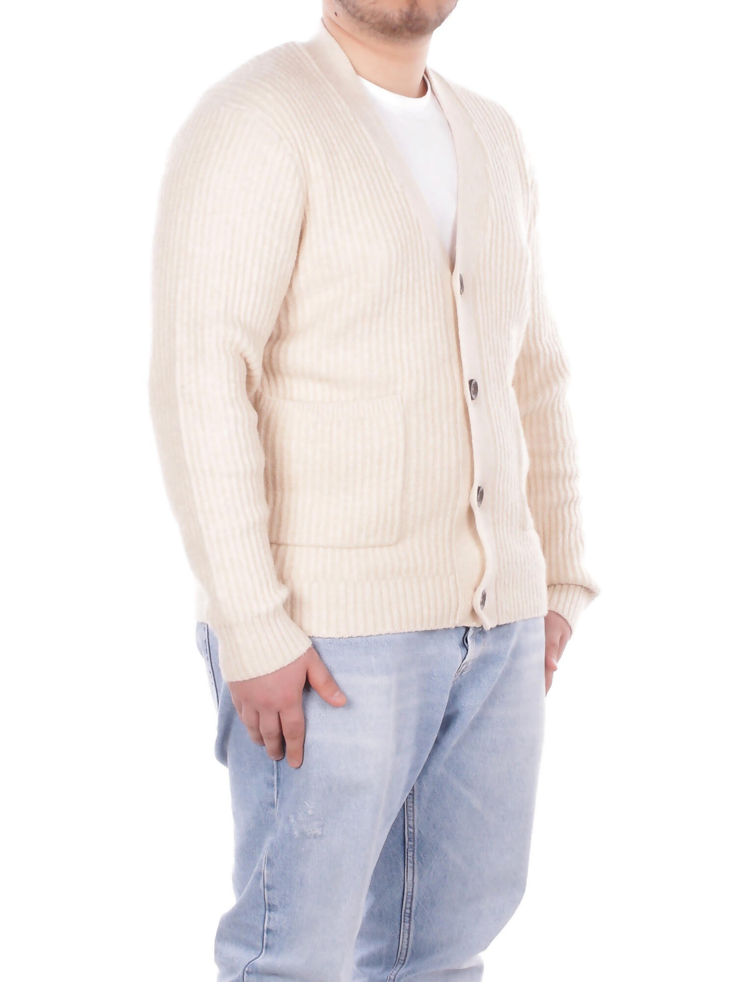 ONLY & SONS Uomo Maglia 22033787 OATMEAL Onsframe rlx cardigan knit Panna