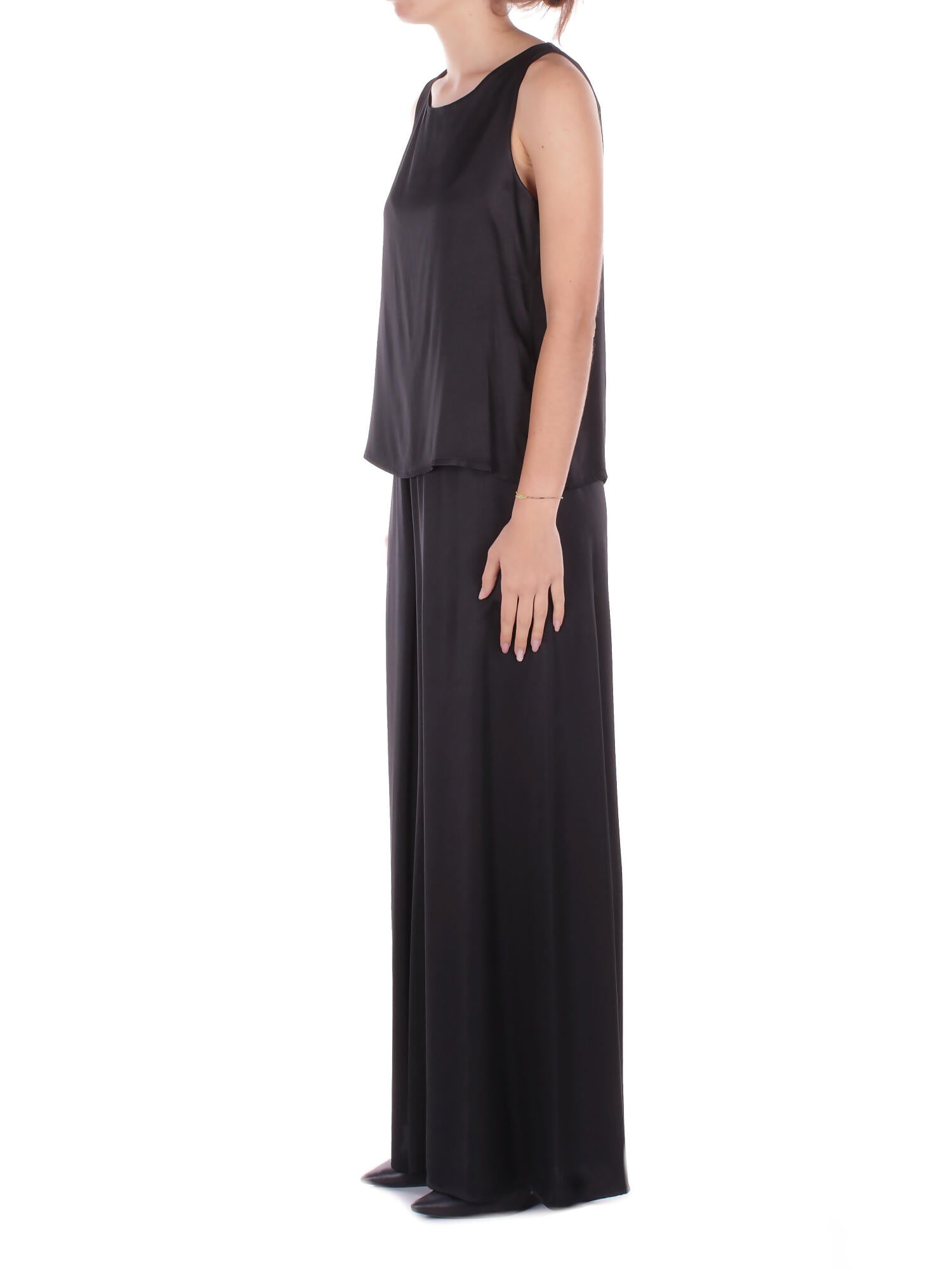 MANILA GRACE Donna Top C123VU MA001 Top scollo a barca Nero