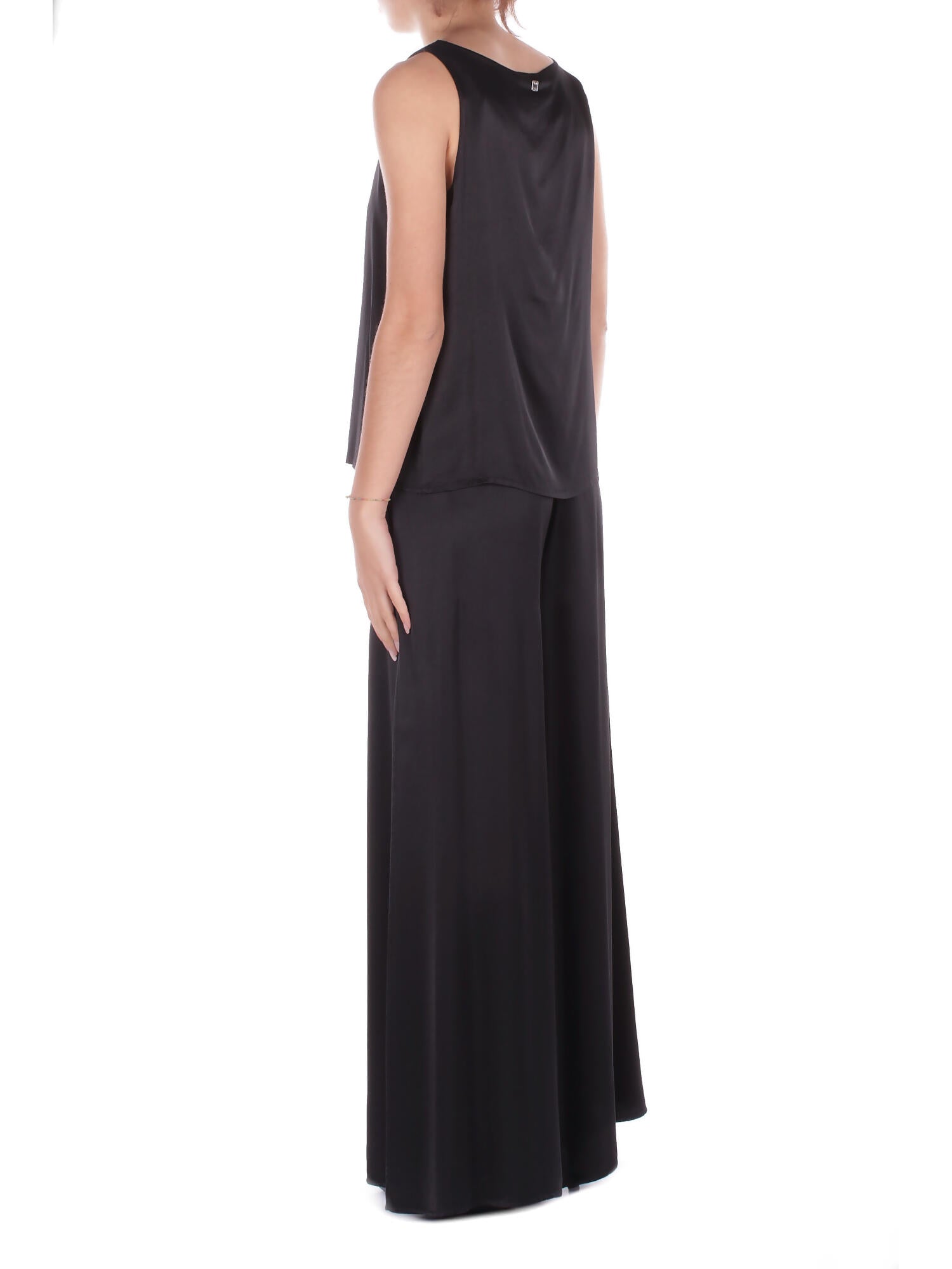 MANILA GRACE Donna Top C123VU MA001 Top scollo a barca Nero