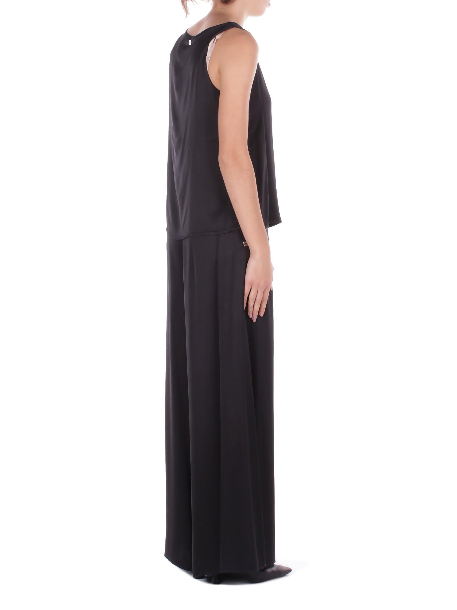 MANILA GRACE Donna Top C123VU MA001 Top scollo a barca Nero