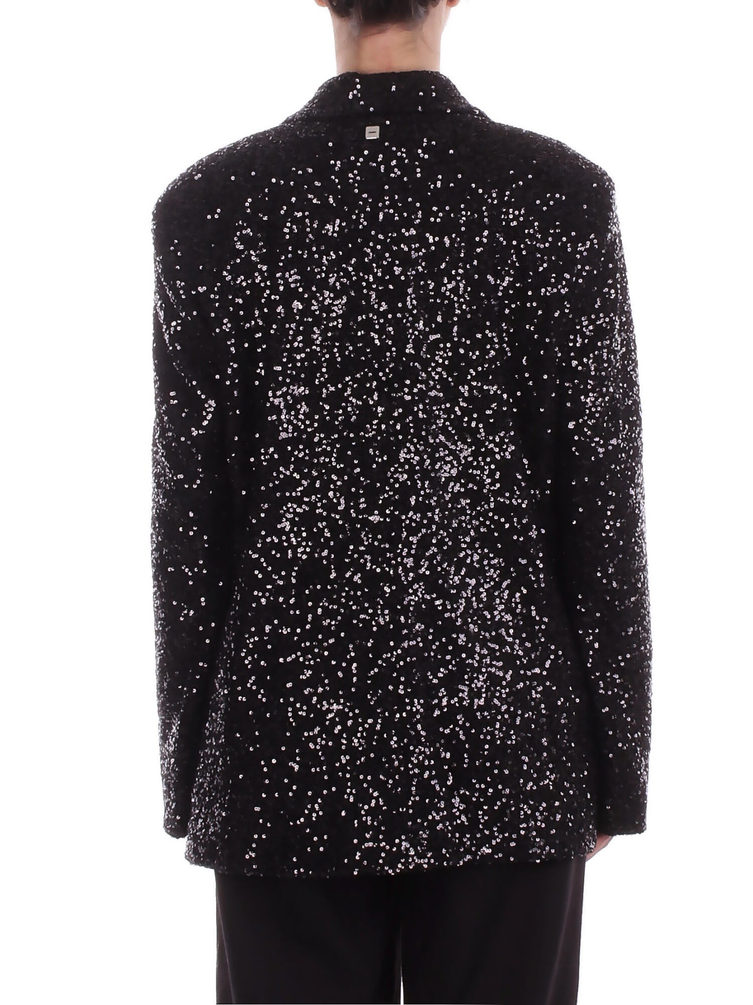 MANILA GRACE Donna Giacca G185PY MA001 Giacca paillettes Nero