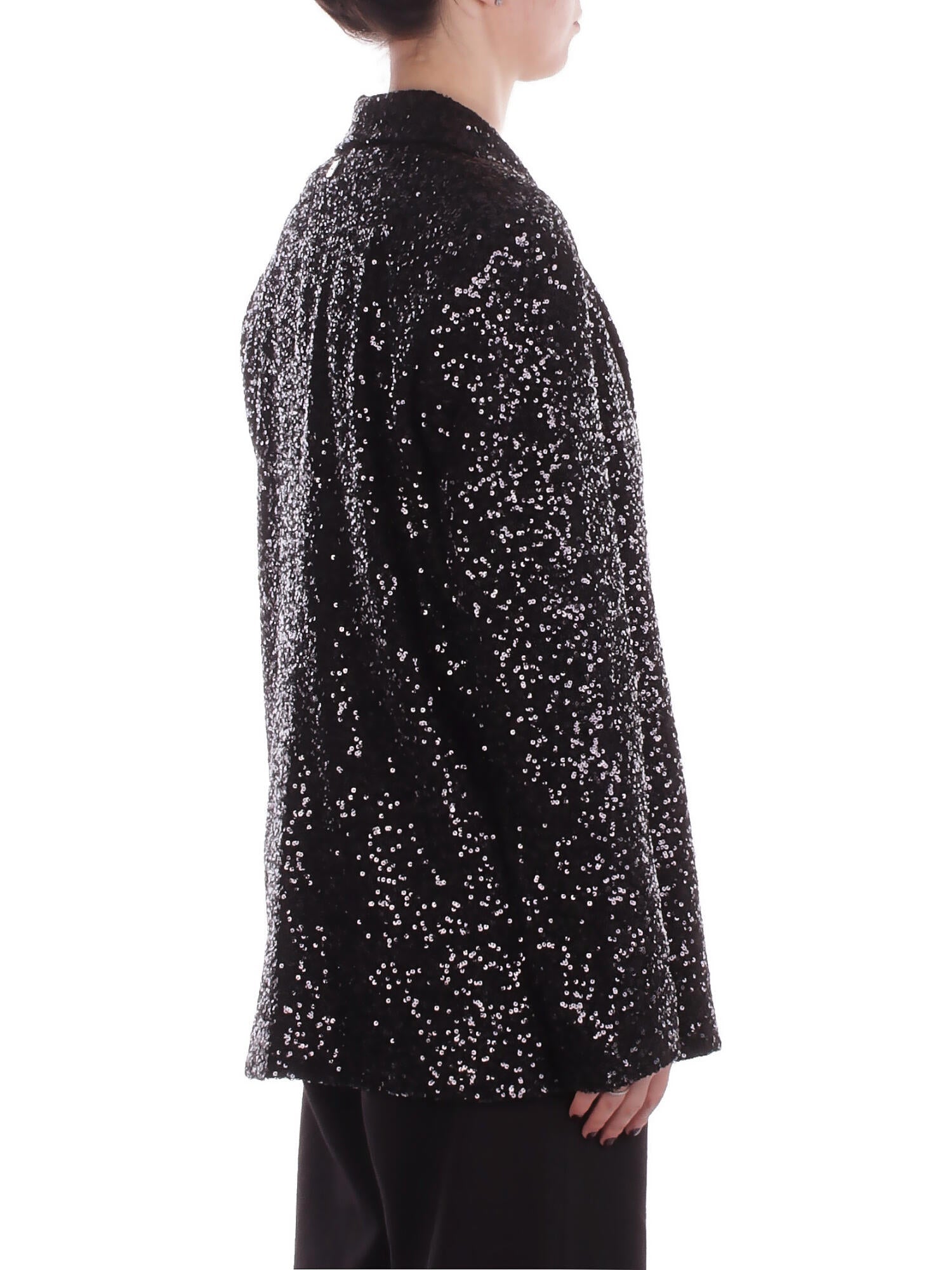 MANILA GRACE Donna Giacca G185PY MA001 Giacca paillettes Nero