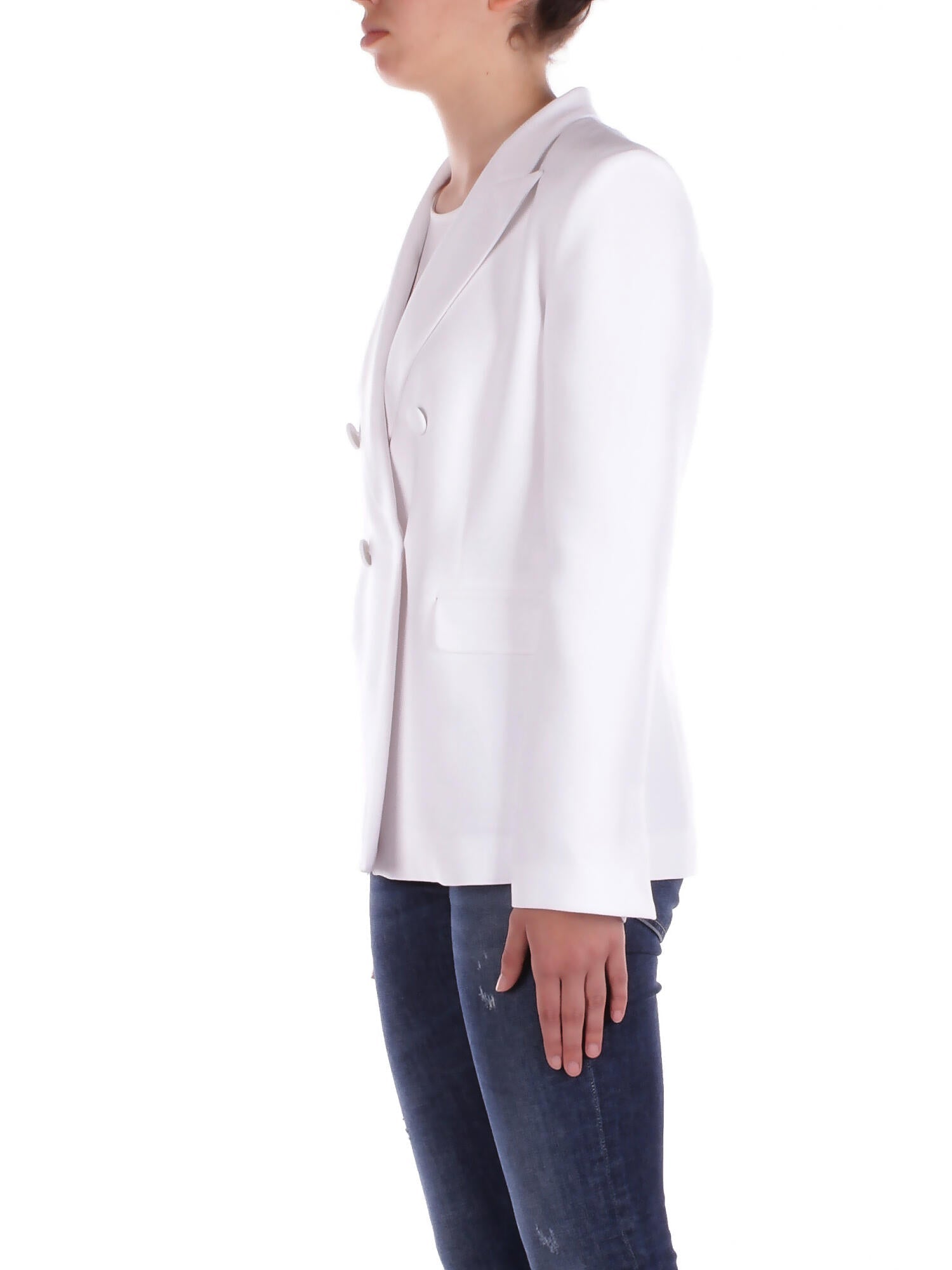 LIU JO Donna Giacca CA5340T2957 X025A Giacca slim doppiopetto White