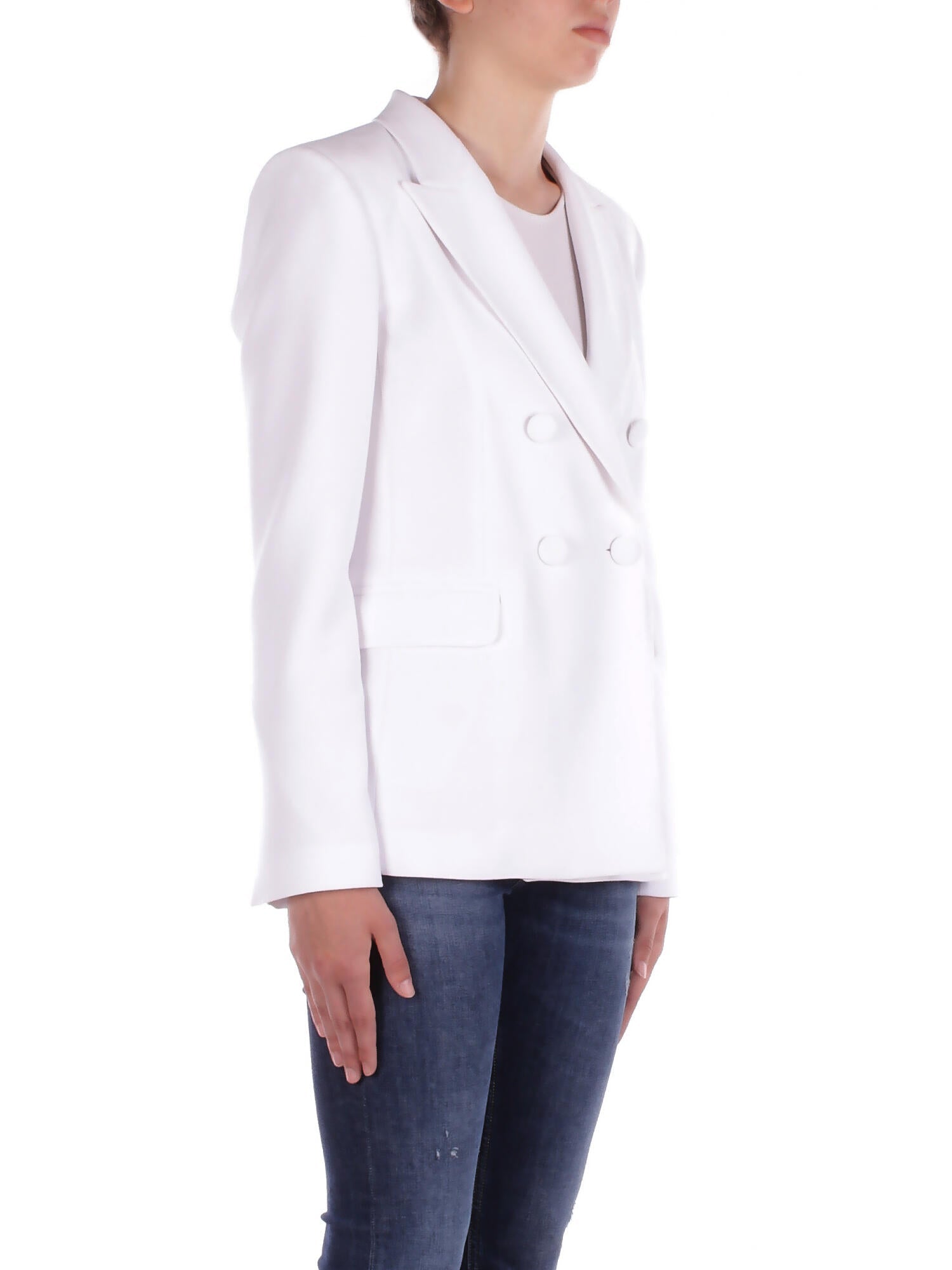 LIU JO Donna Giacca CA5340T2957 X025A Giacca slim doppiopetto White