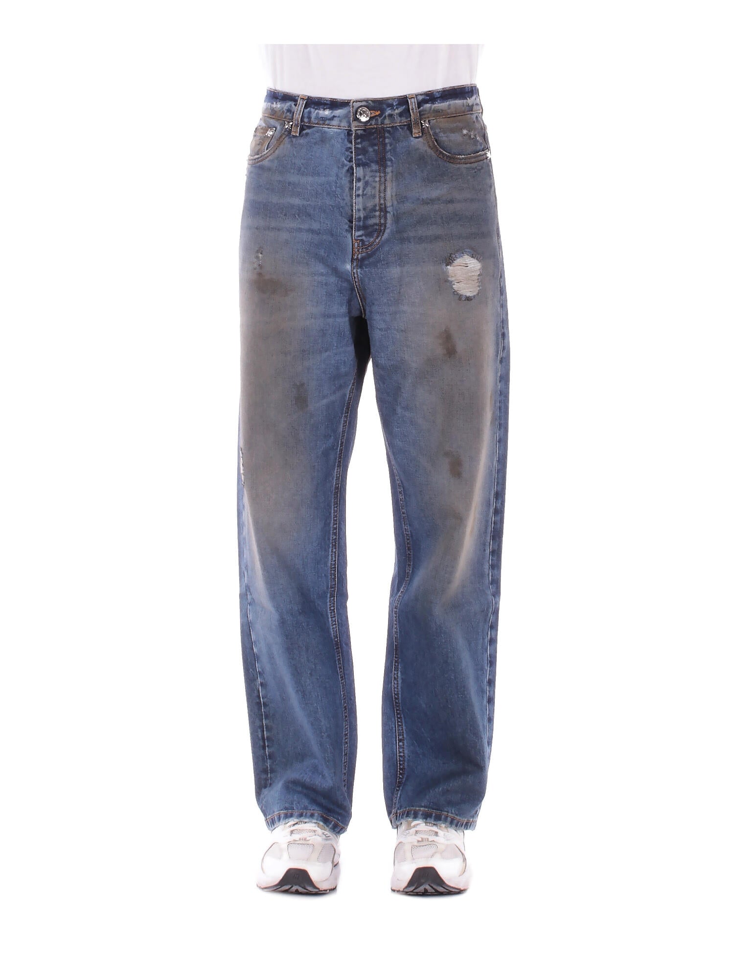 JOHN RICHMOND Uomo Jeans UMA25477JE DENIM BLU Jeans maglis Denim blu