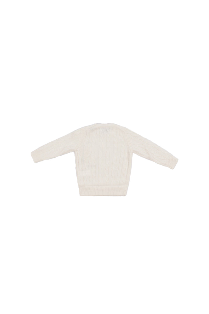 MC2 SAINT BARTH Bambina Maglia LYL004 00040I 10# Lyle braid woll White