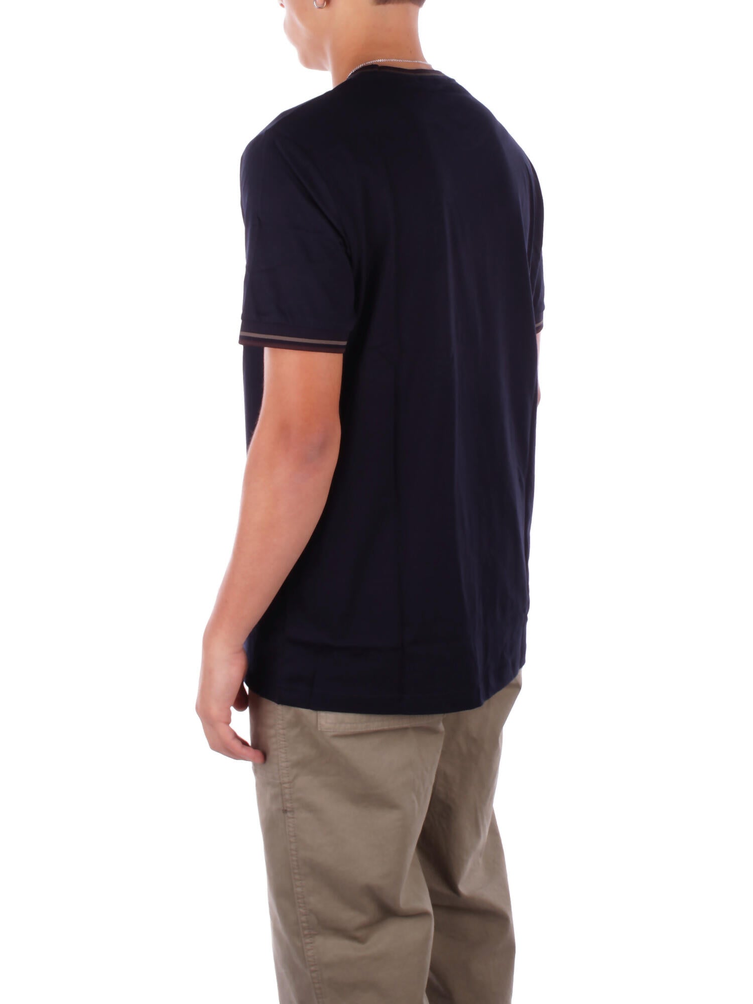 FRED PERRY Uomo T-shirt M1588 W65 Fp twin tipped Navy green