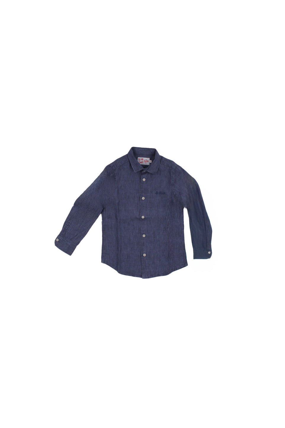 MC2 SAINT BARTH Bambino Camicia AGN0001 00314H DENIM DARK Agnes linen Denim nero