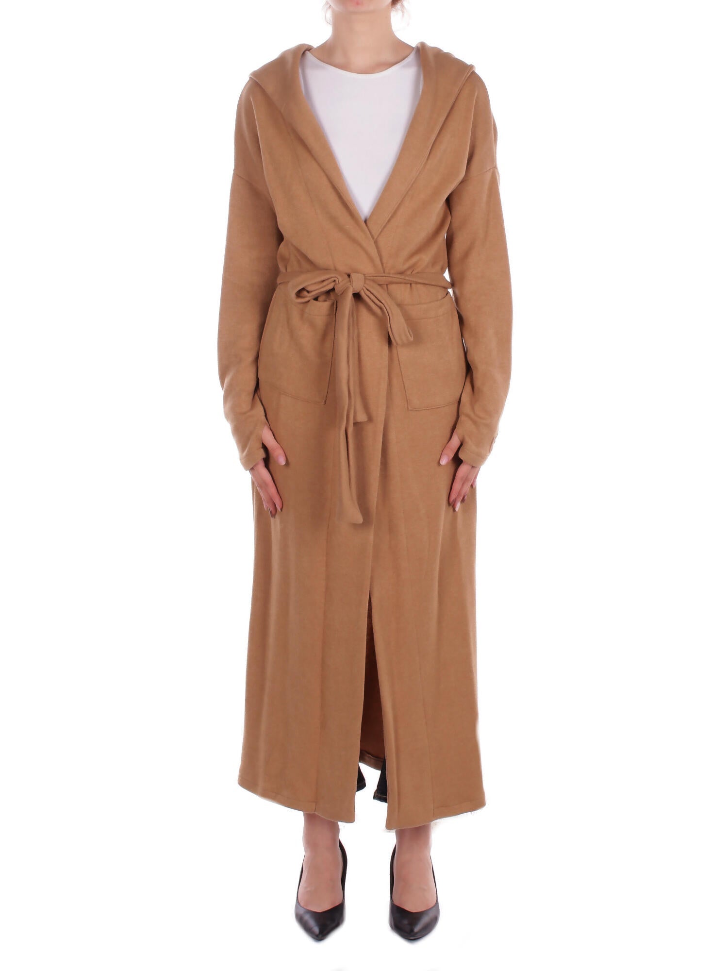 KOSTUMN1Â° Donna Maglia KI2578 CAMMELLO Cardigan in cachemire Cammello