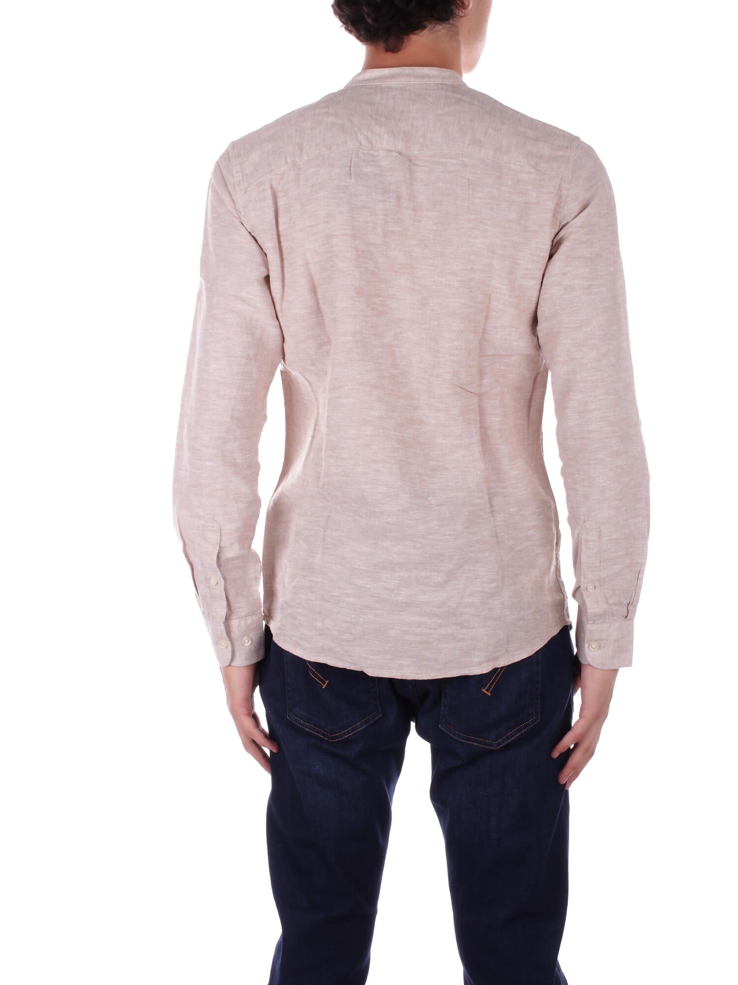 ONLY & SONS Uomo Camicia 22019173 CHINCHILLA Onscaiden life ls solid linen Chinchilla