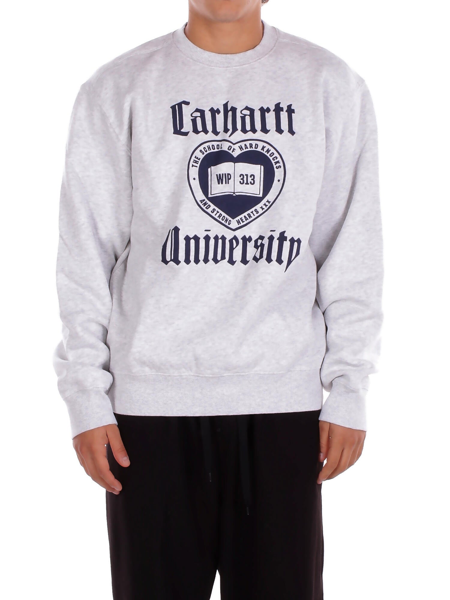 CARHARTT WIP Uomo Felpa I035642 482 XX Schooling sweatshirt Grigio