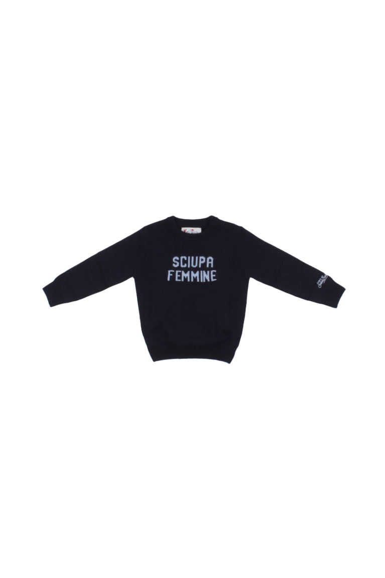 MC2 SAINT BARTH Bambino Maglia DOU0001 02011I 61 Douglas sciupa femmine Blu