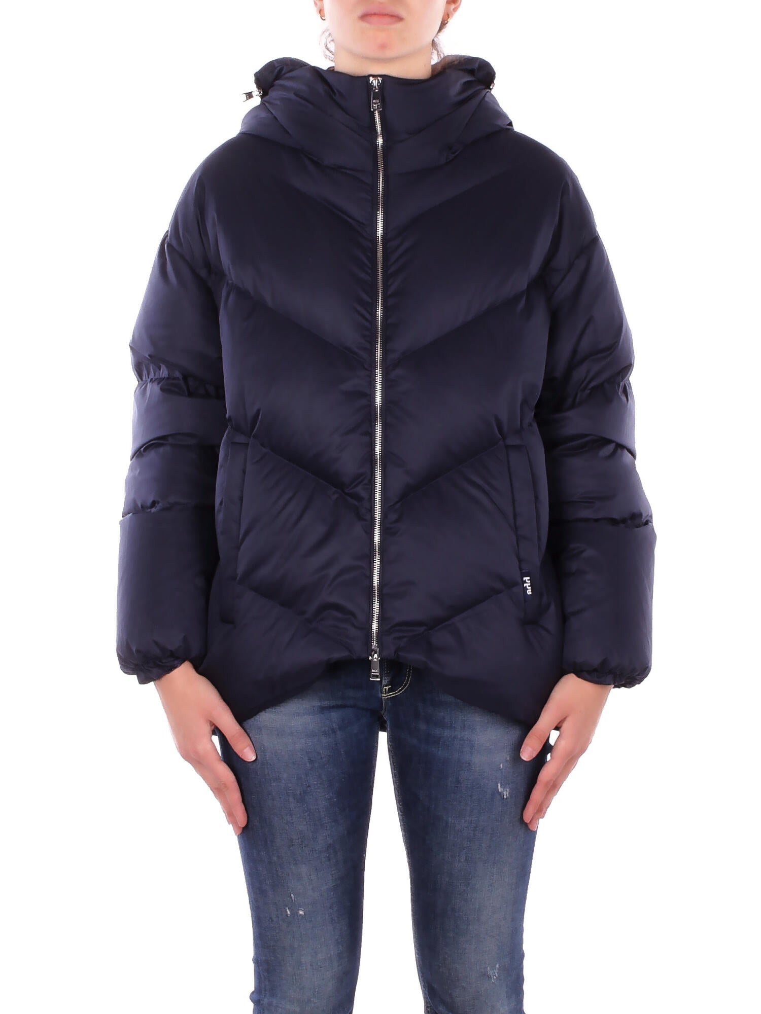 ADD Donna Giubbotto 12AWH741 8782 Hoodie down jacket Blue
