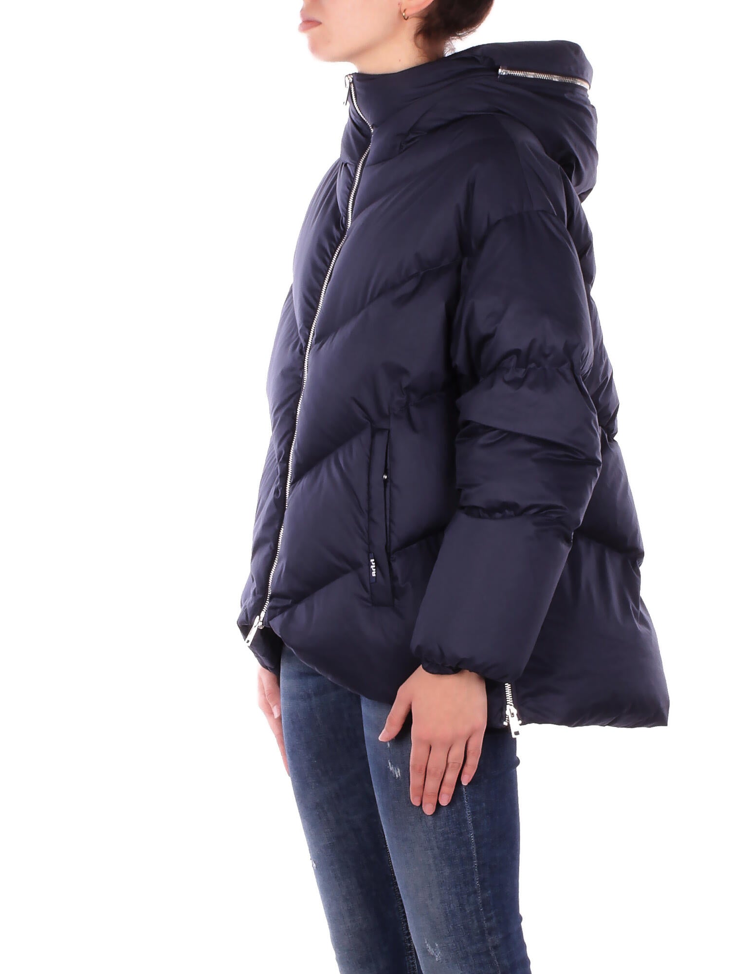 ADD Donna Giubbotto 12AWH741 8782 Hoodie down jacket Blue