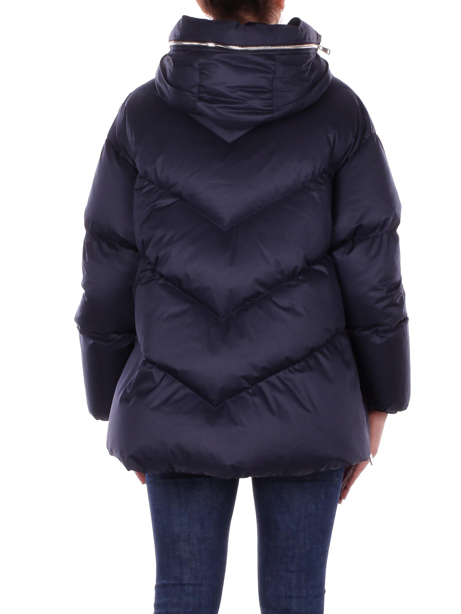 ADD Donna Giubbotto 12AWH741 8782 Hoodie down jacket Blue