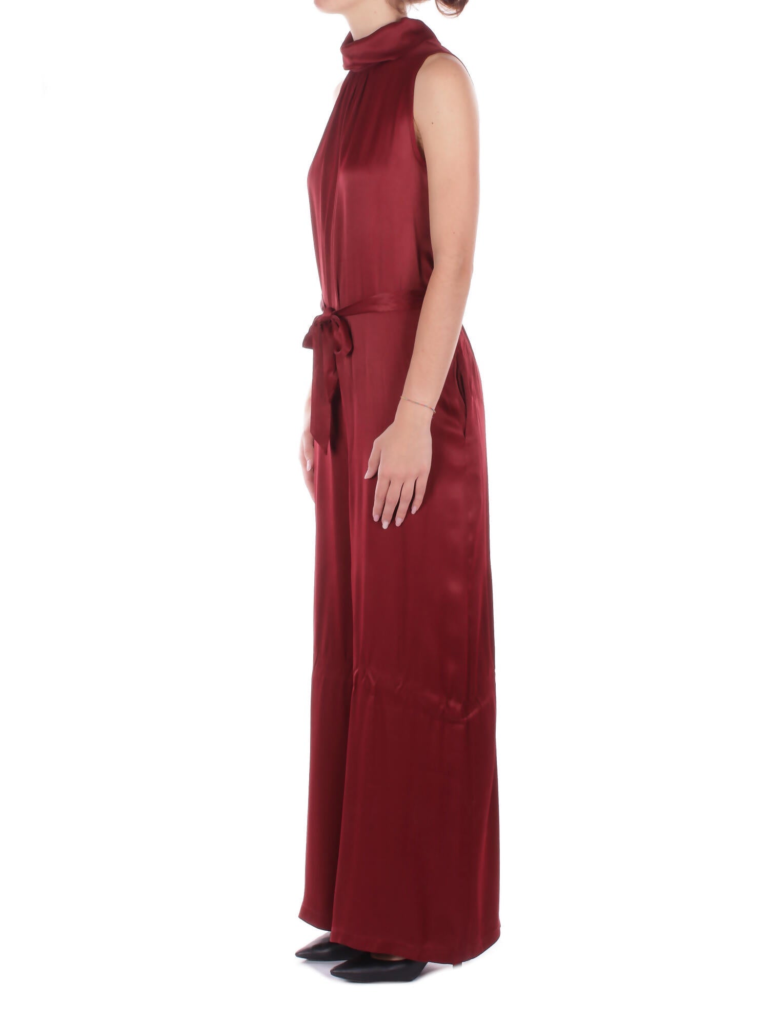 MANILA GRACE Donna Tuta A119VU MA641 Tuta con colletto Burgundi