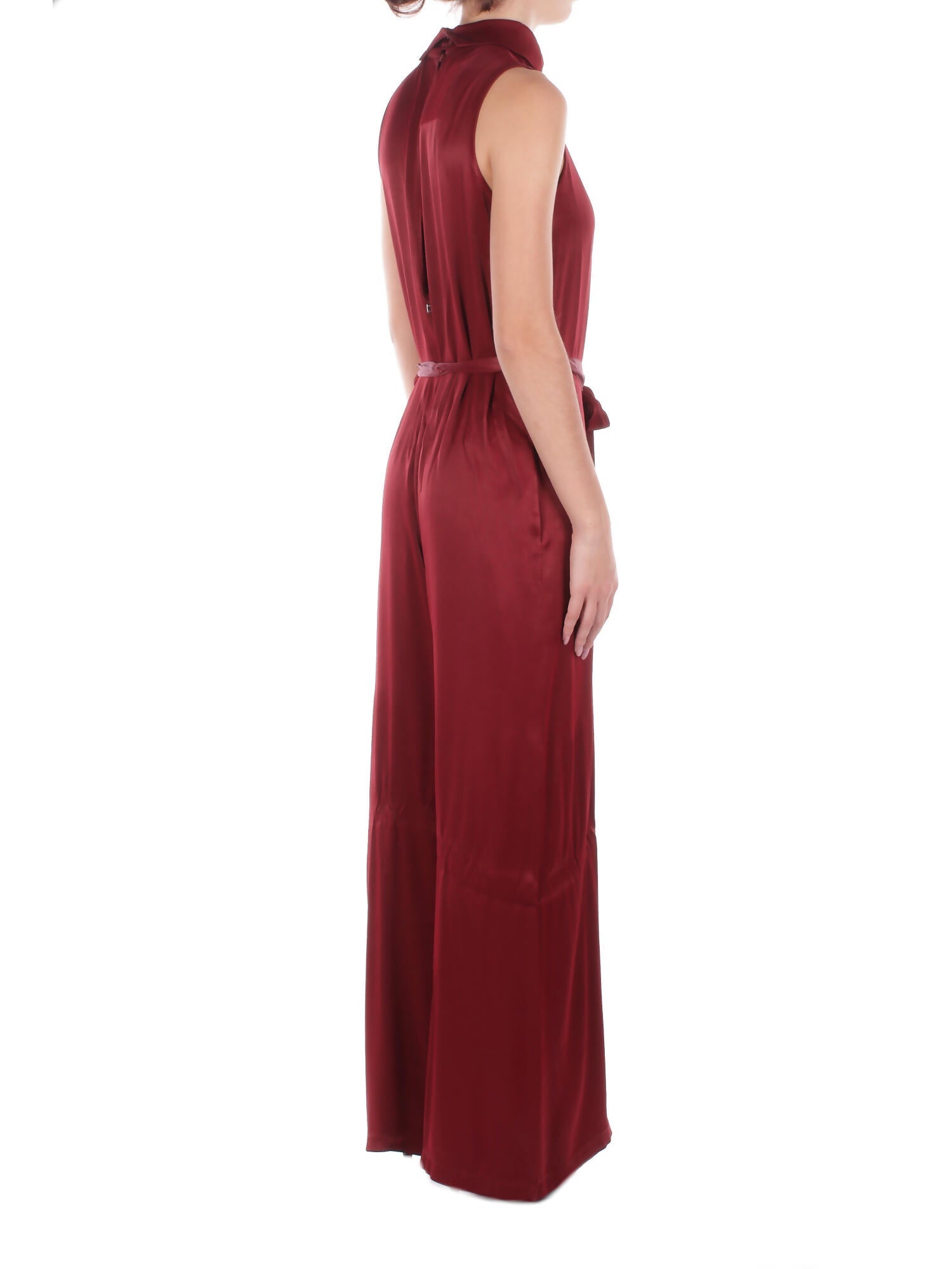 MANILA GRACE Donna Tuta A119VU MA641 Tuta con colletto Burgundi
