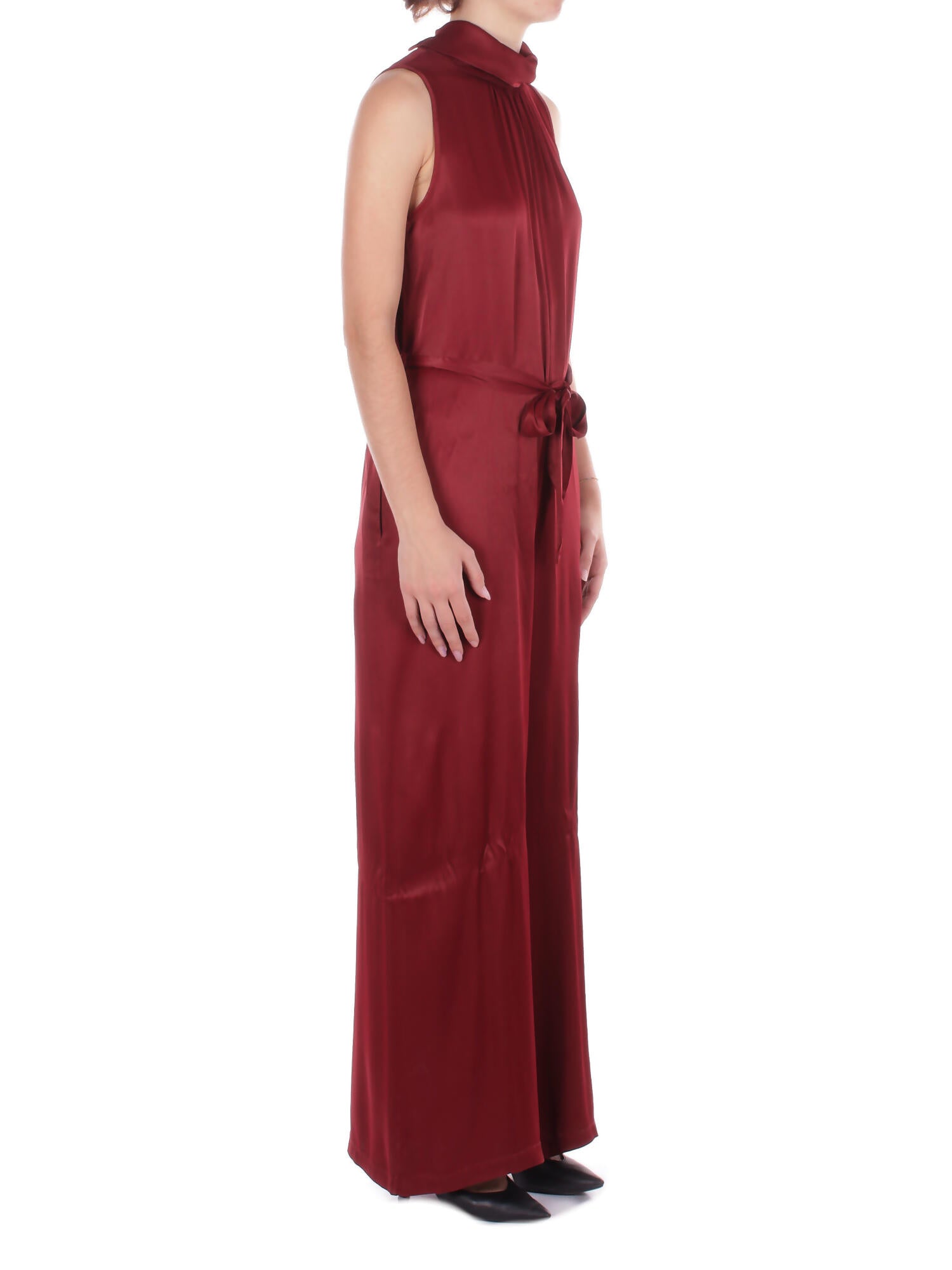 MANILA GRACE Donna Tuta A119VU MA641 Tuta con colletto Burgundi