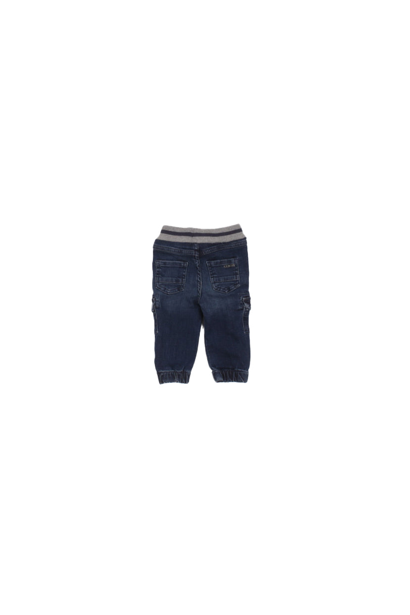 GUESS Bambino Jeans N5YA07D46T0 DDBO Comfort denim cargo pants Denim nero