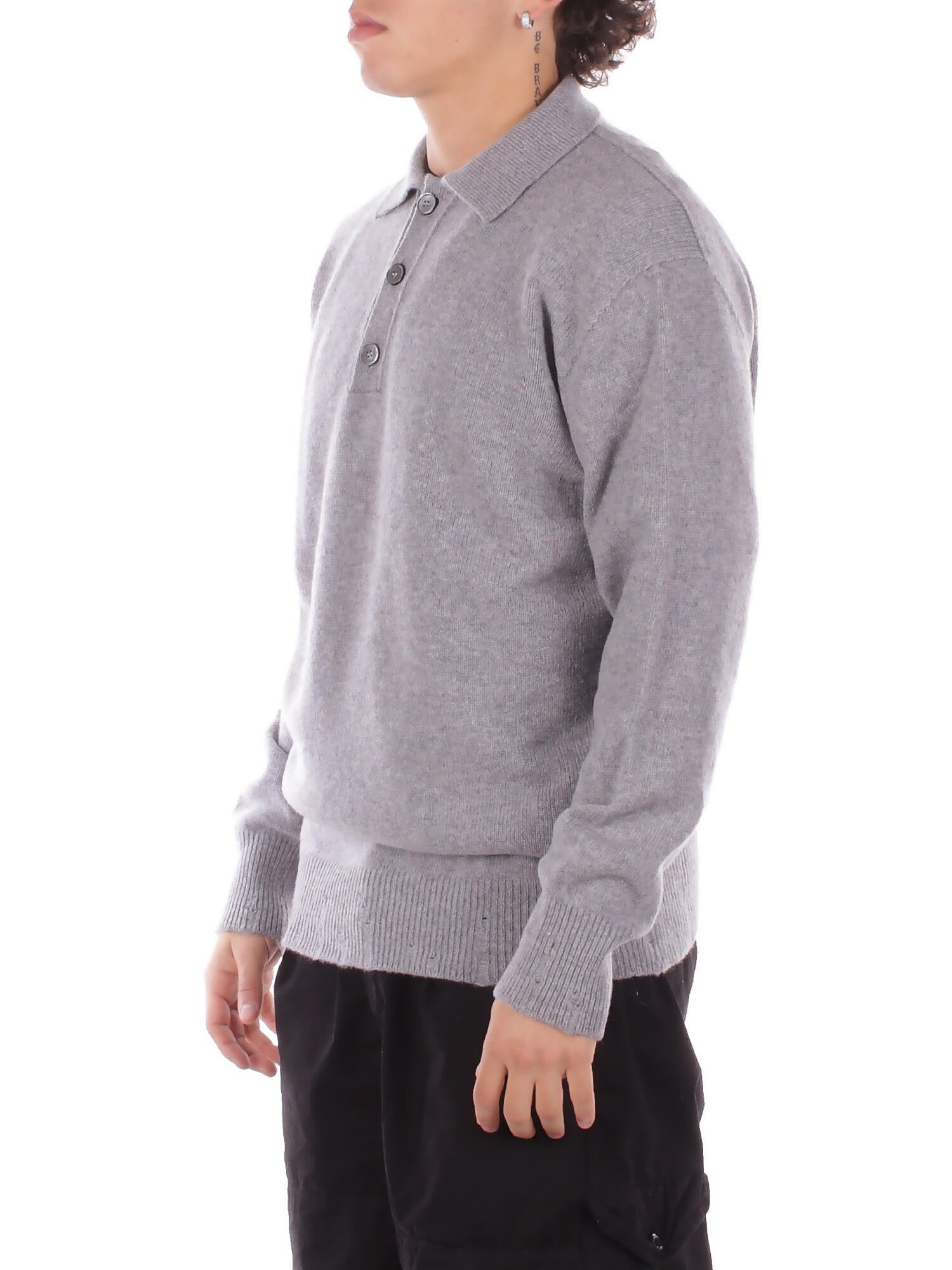 AMARANTO Uomo Maglia B9F0032 FU93M Knitwear Argento