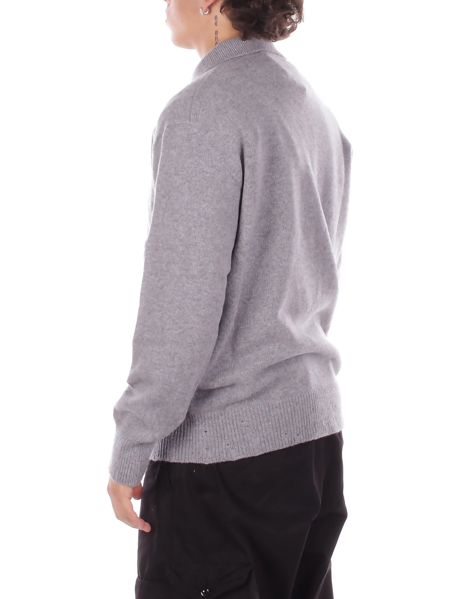 AMARANTO Uomo Maglia B9F0032 FU93M Knitwear Argento