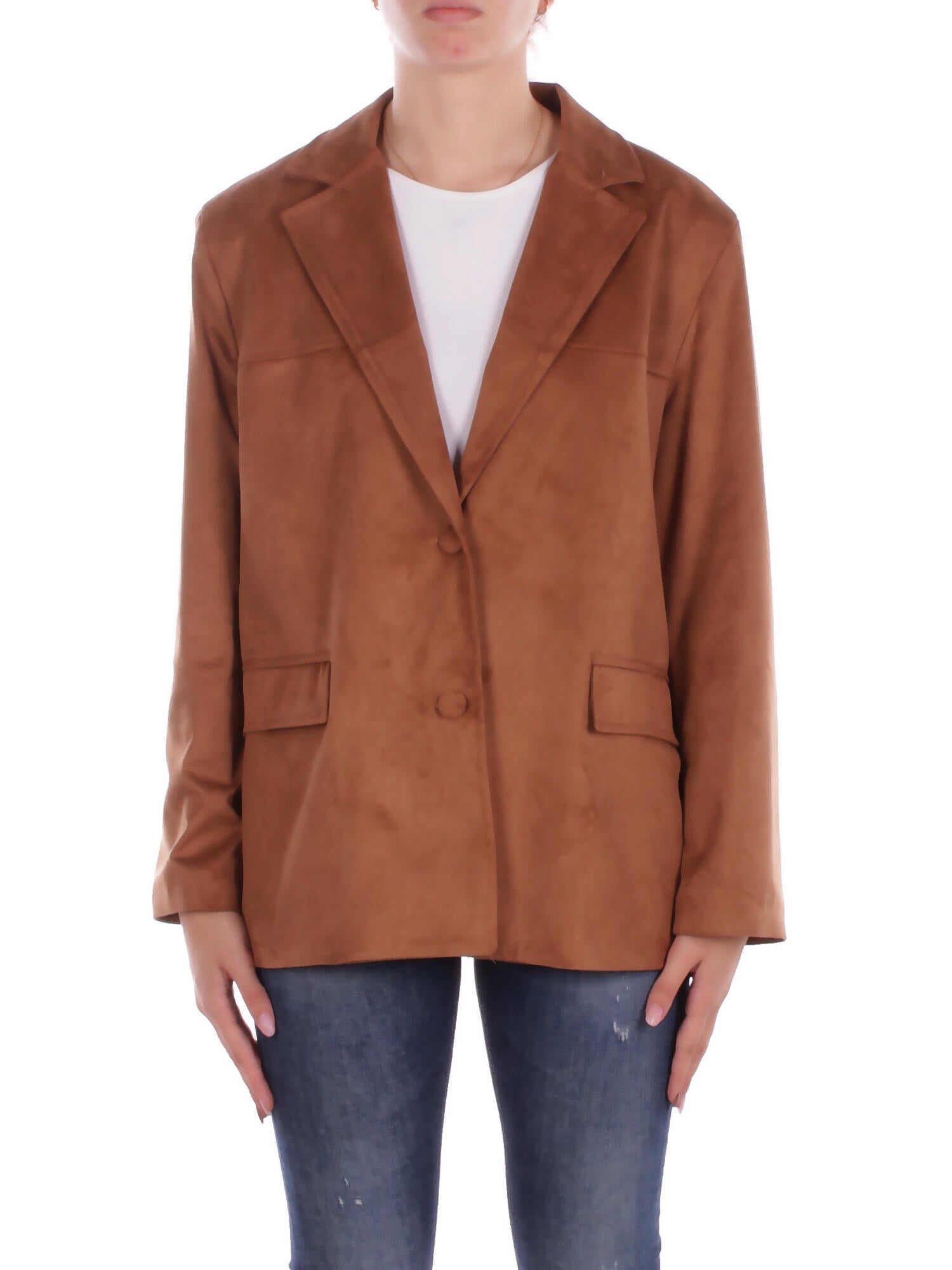 KOSTUMN1Â° Donna Giacca KI2551 CAMMELLO Giacca 2 bottoni con Cammello