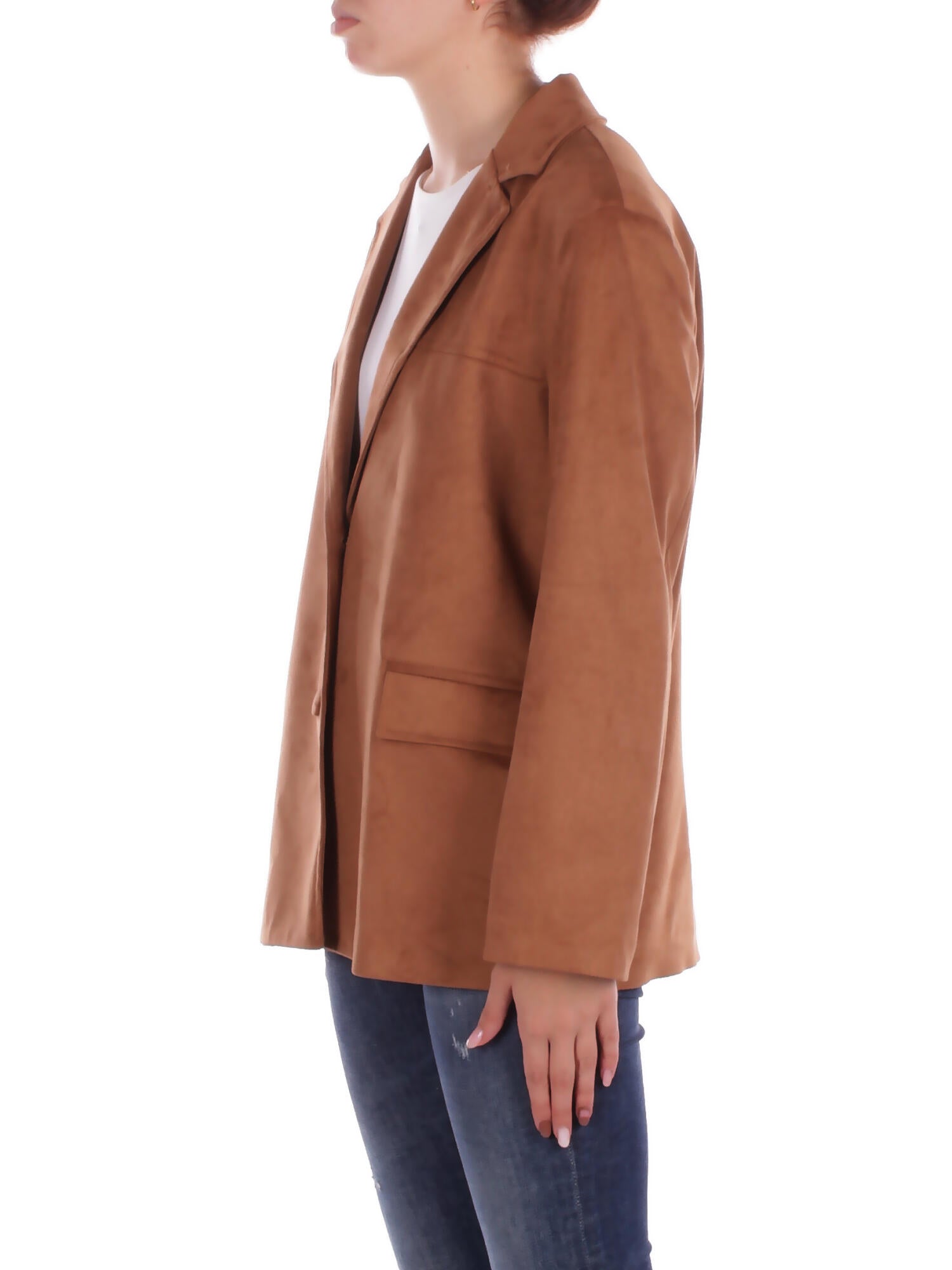 KOSTUMN1Â° Donna Giacca KI2551 CAMMELLO Giacca 2 bottoni con Cammello