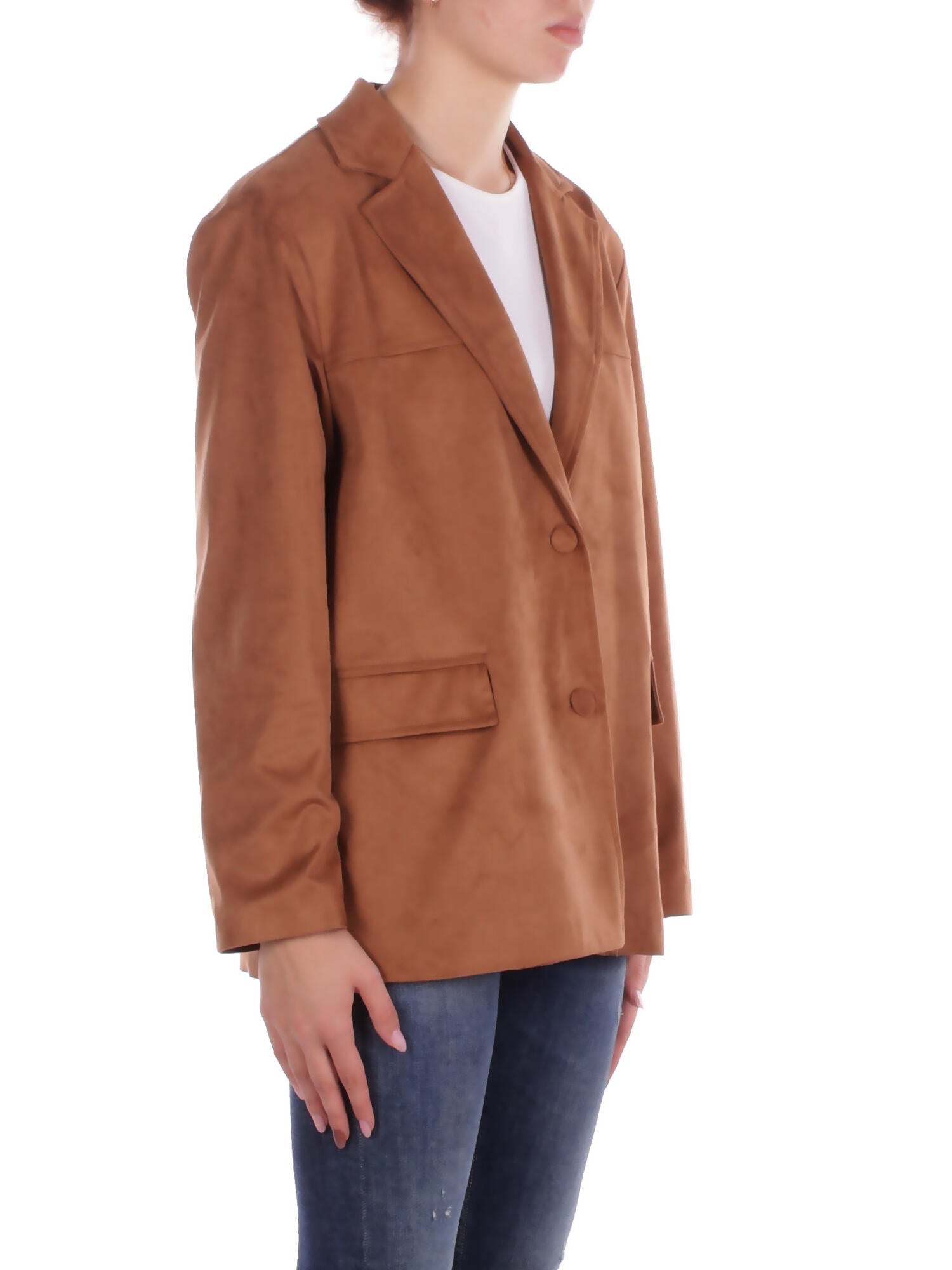 KOSTUMN1Â° Donna Giacca KI2551 CAMMELLO Giacca 2 bottoni con Cammello