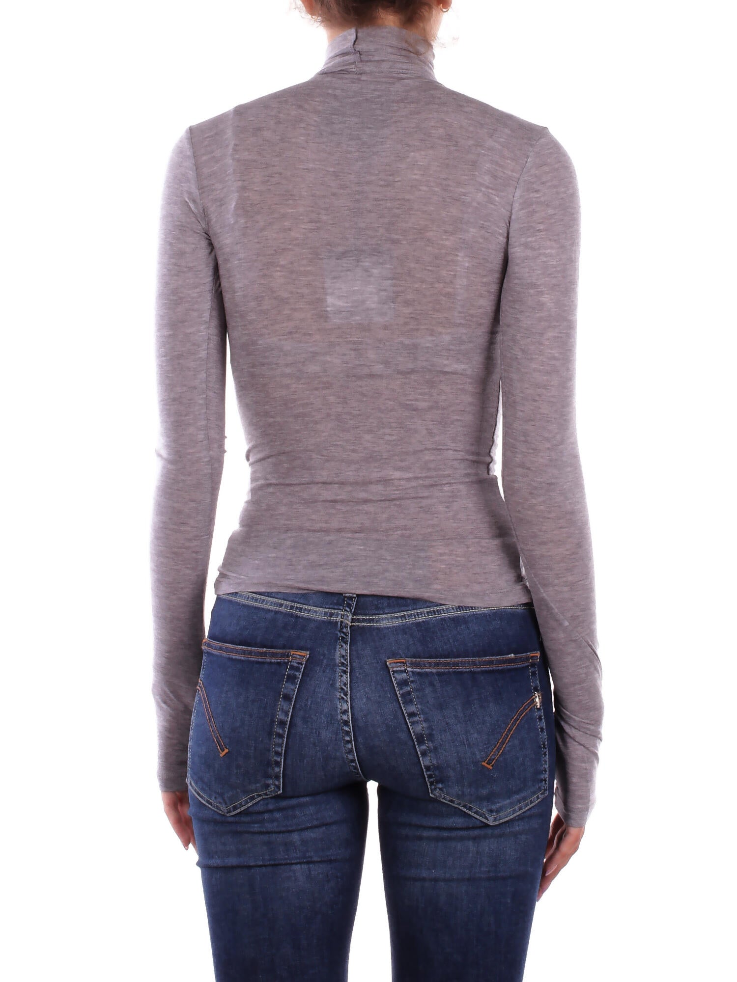 KOSTUMN1Â° Donna Maglia KI2505 GRIGIO Lupetto manica lunga Grigio