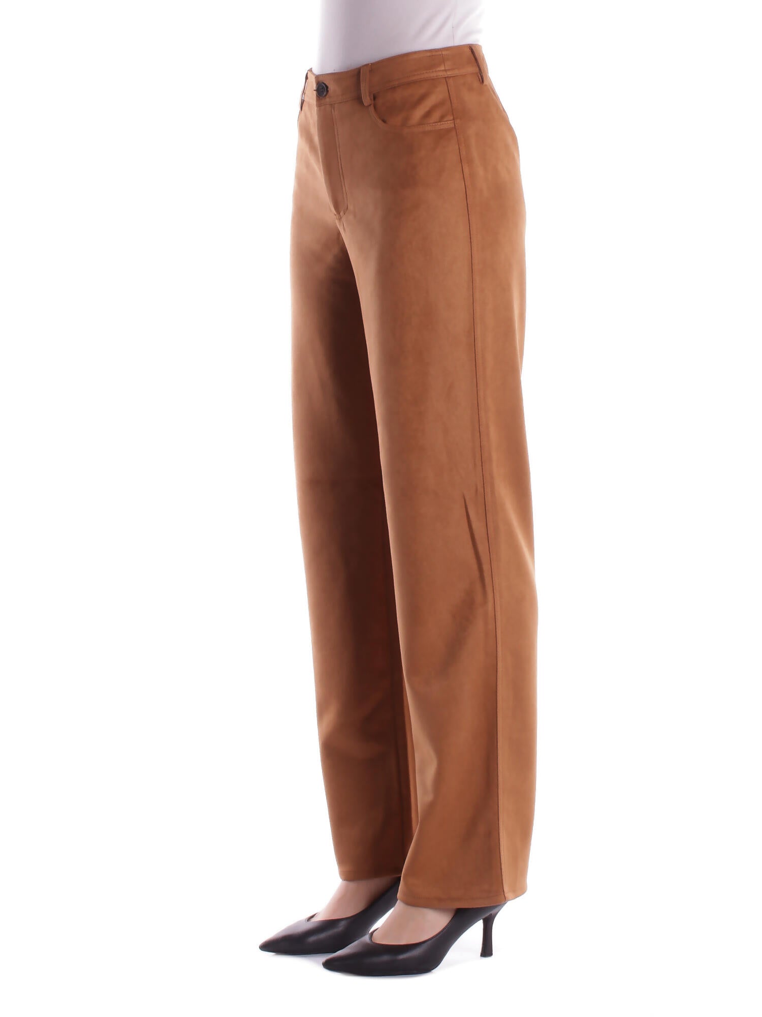 ONLY Donna Pantalone 15357016 NUTHATCH Onlina life mw str faux suede Cammello