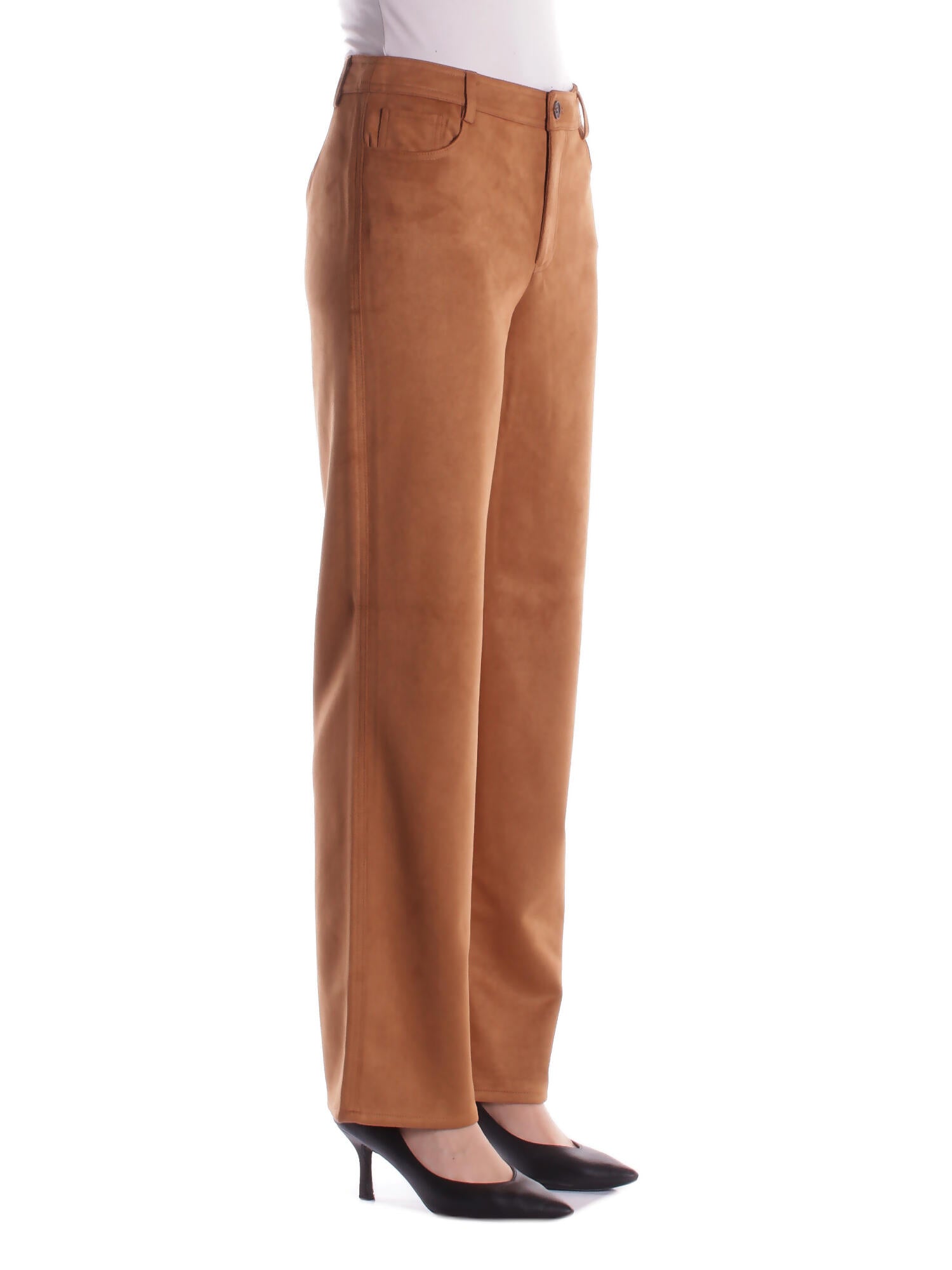 ONLY Donna Pantalone 15357016 NUTHATCH Onlina life mw str faux suede Cammello