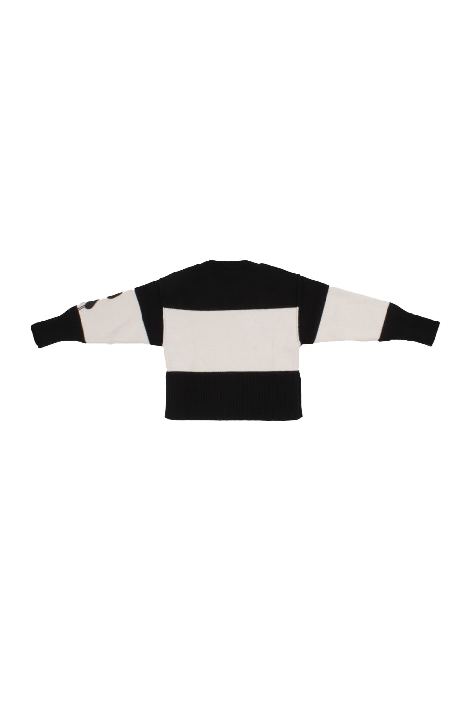 DISCLAIMER Bambina Maglia 25IDK58724 NERO LATTE Maglia bimba in contrasto in t Nero latte