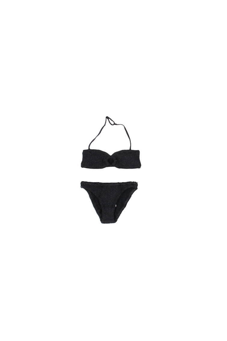 MC2 SAINT BARTH Bambina Costume da bagno KHL0001 04467H 00 Khloe w jr crinkle lurex Nero