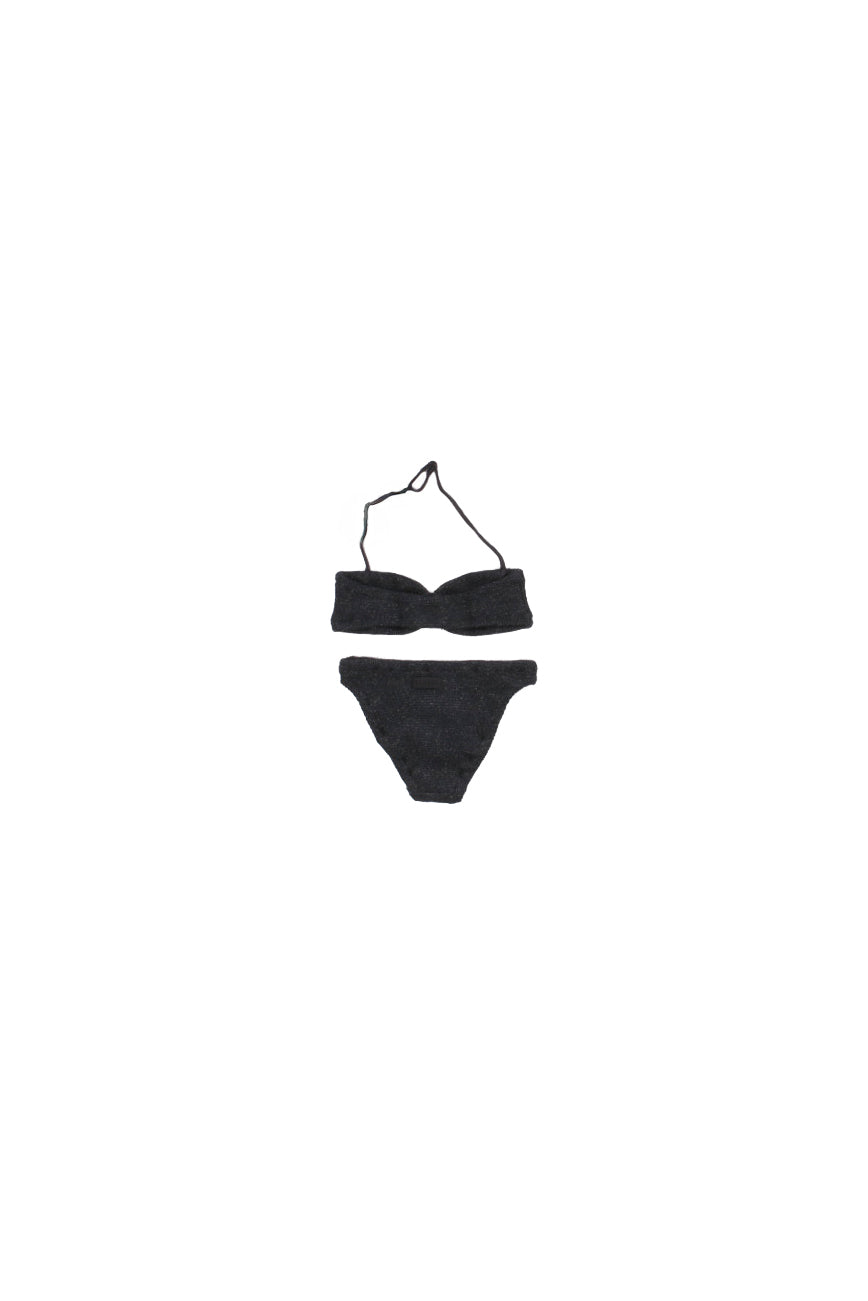 MC2 SAINT BARTH Bambina Costume da bagno KHL0001 04467H 00 Khloe w jr crinkle lurex Nero