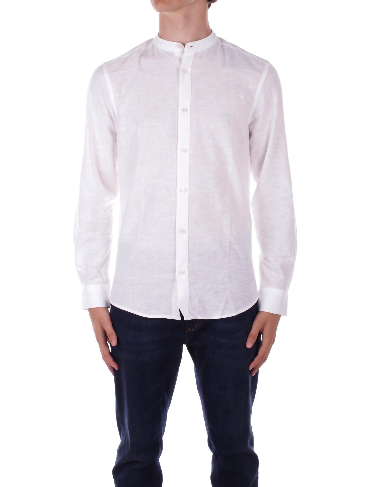 ONLY & SONS Uomo Camicia 22019173 WHITE Onscaiden life ls solid linen White