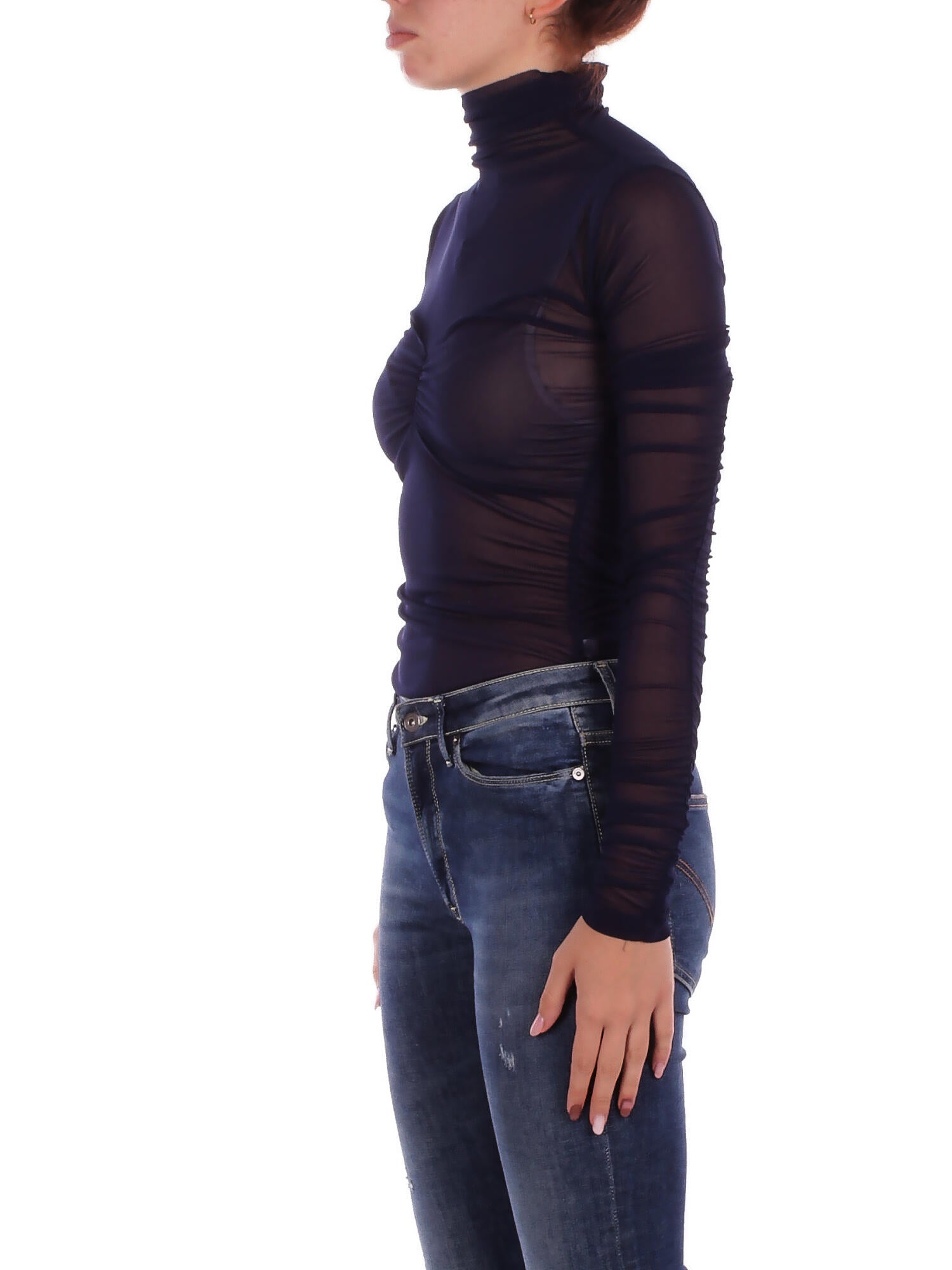 KOSTUMN1Â° Donna Body KI25128 BLUE NOTTE Body in tulle Blue