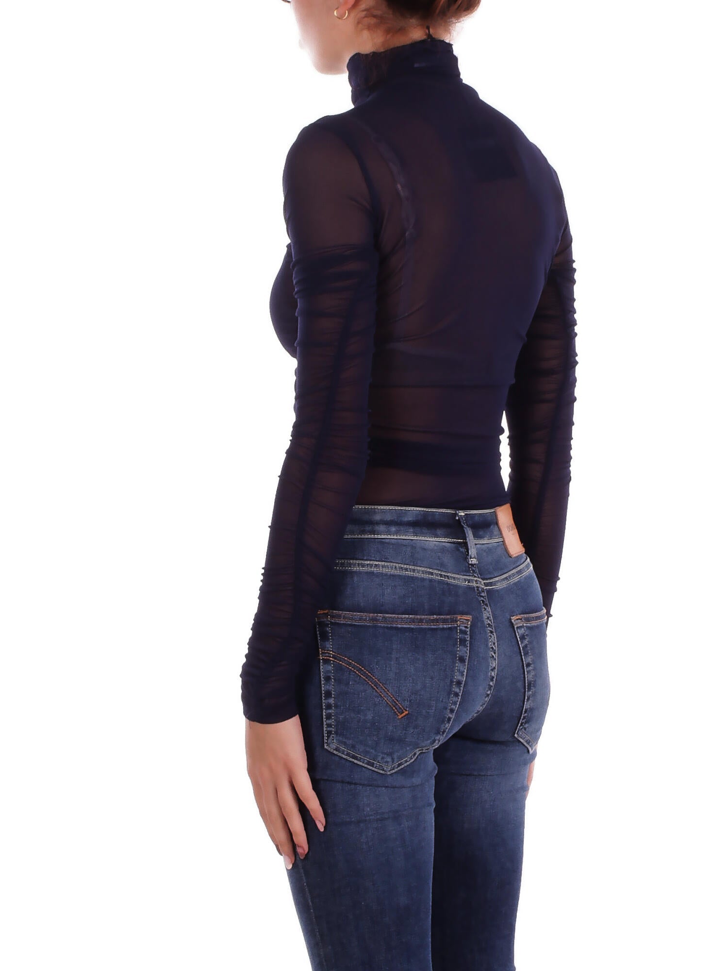KOSTUMN1Â° Donna Body KI25128 BLUE NOTTE Body in tulle Blue