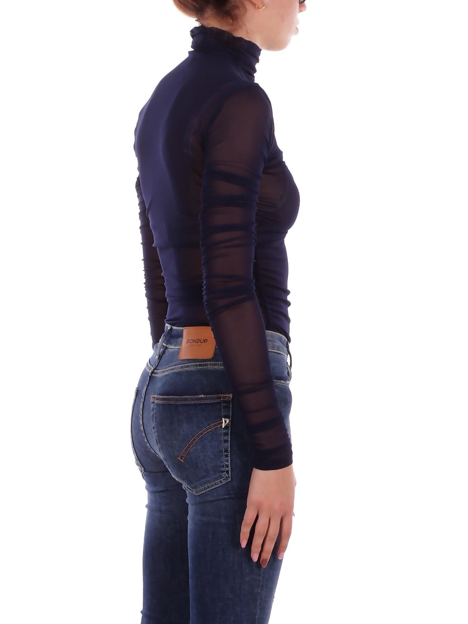 KOSTUMN1Â° Donna Body KI25128 BLUE NOTTE Body in tulle Blue