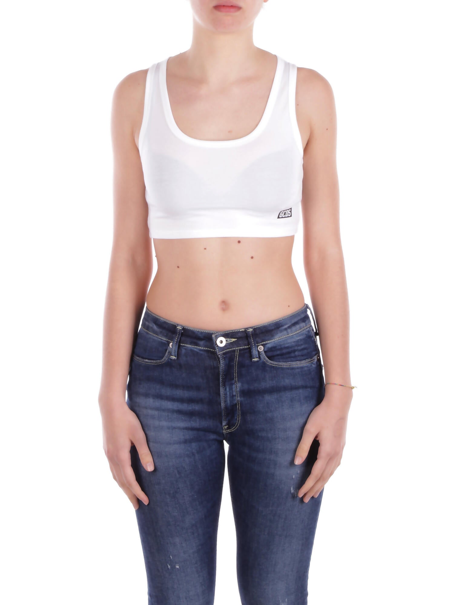 GCDS Donna Top B1EW2811UW1 10 Essentials mini top White