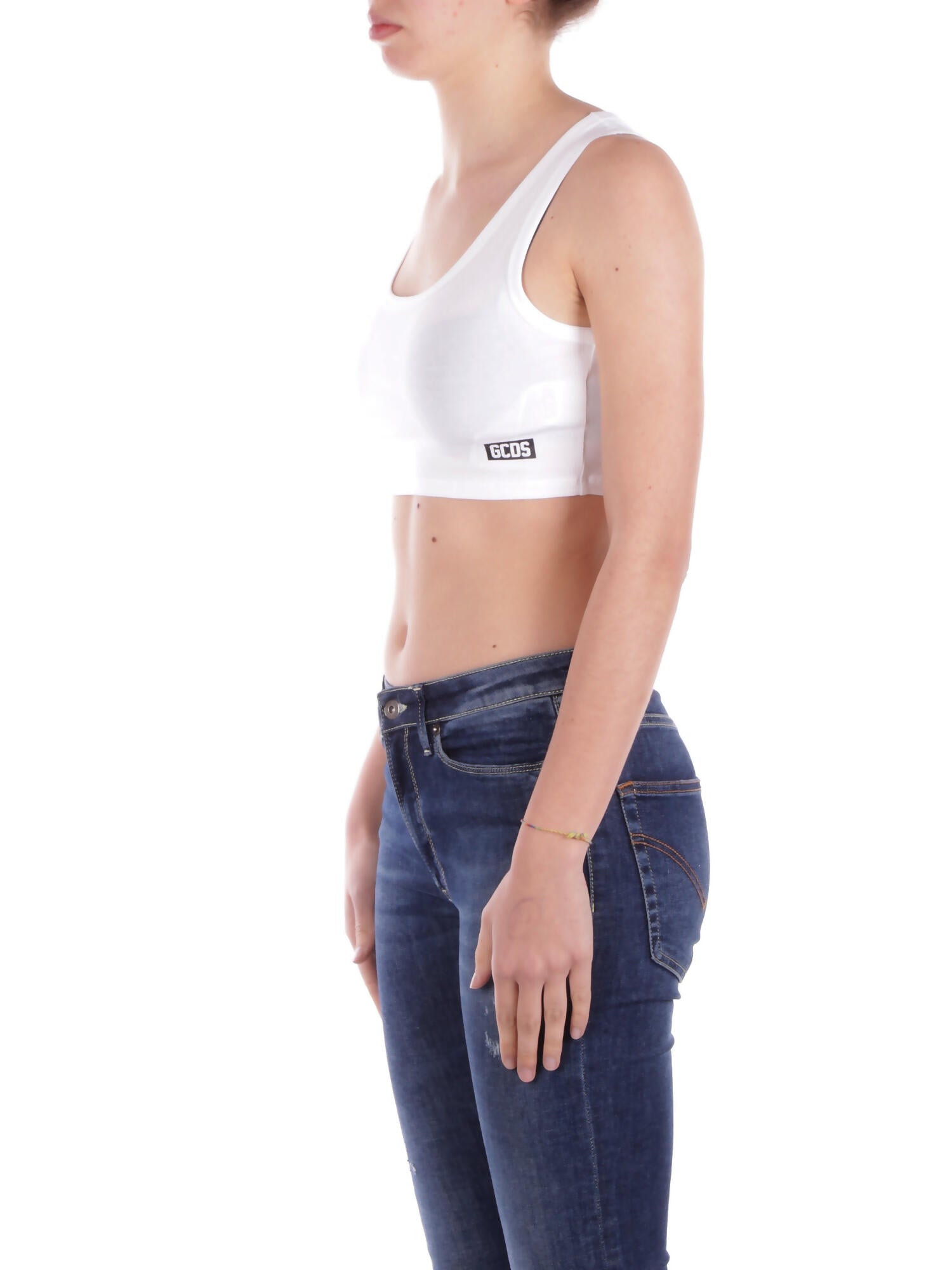 GCDS Donna Top B1EW2811UW1 10 Essentials mini top White